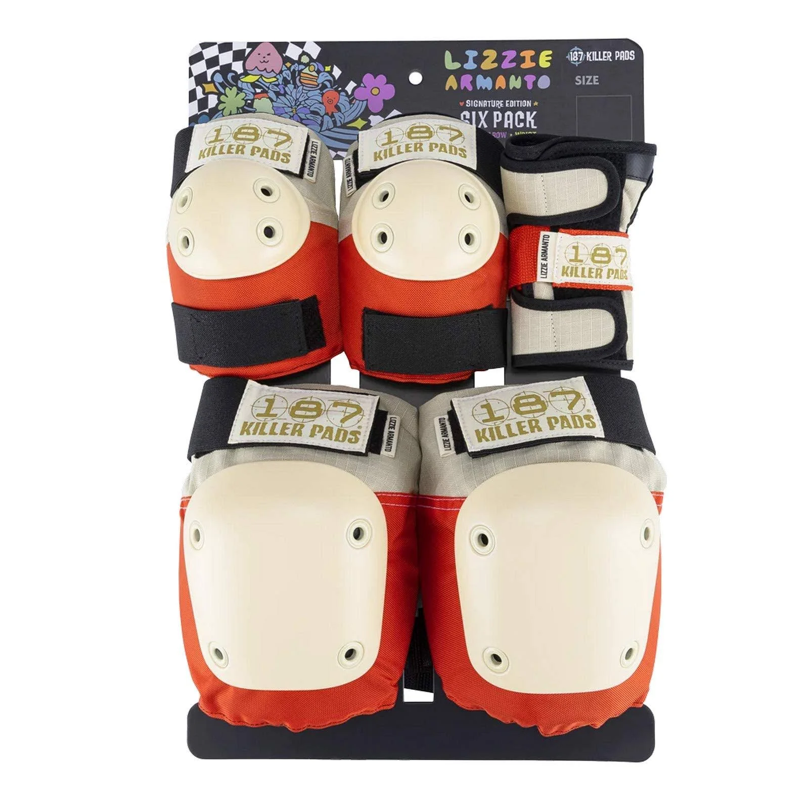 187 KILLER PADS JUNIOR 6-PACK SET LIZZIE ORANGE