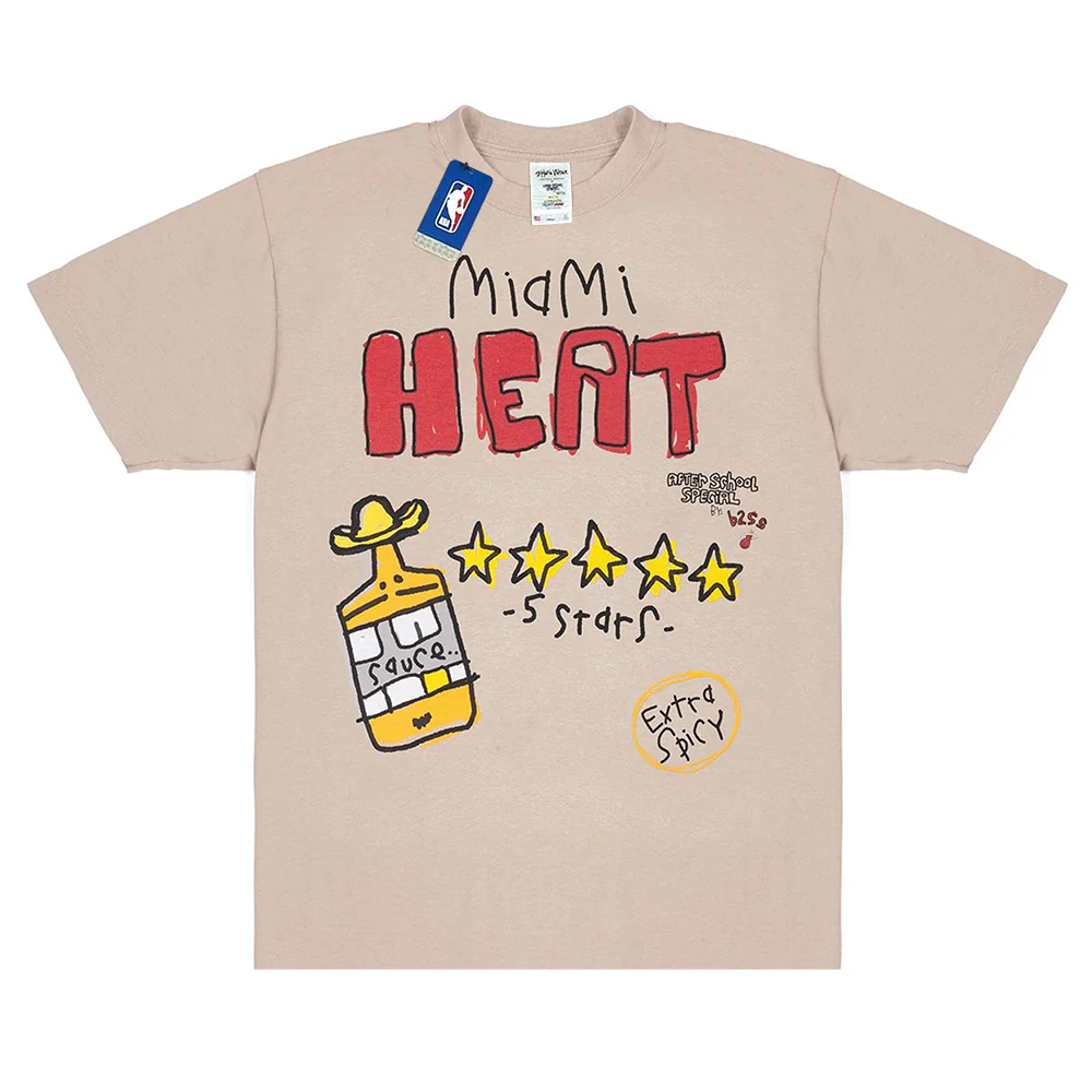 A.S.S. X SHAKA WEAR X NBA HEAT TEE OATMEAL