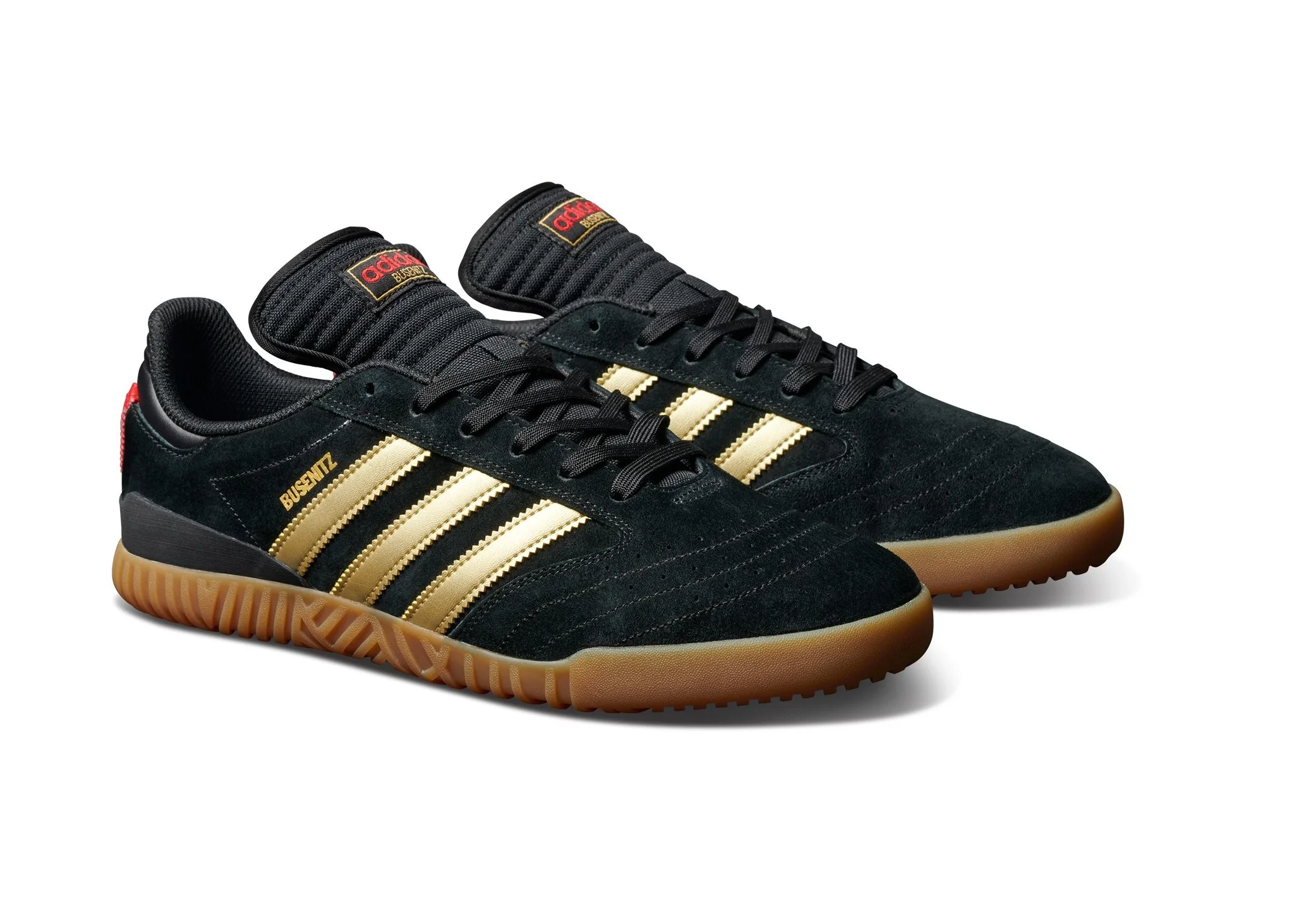 ADIDAS BUSENITZ INDOOR SUPER BLACK/GOLD/SCARLET - Image 3