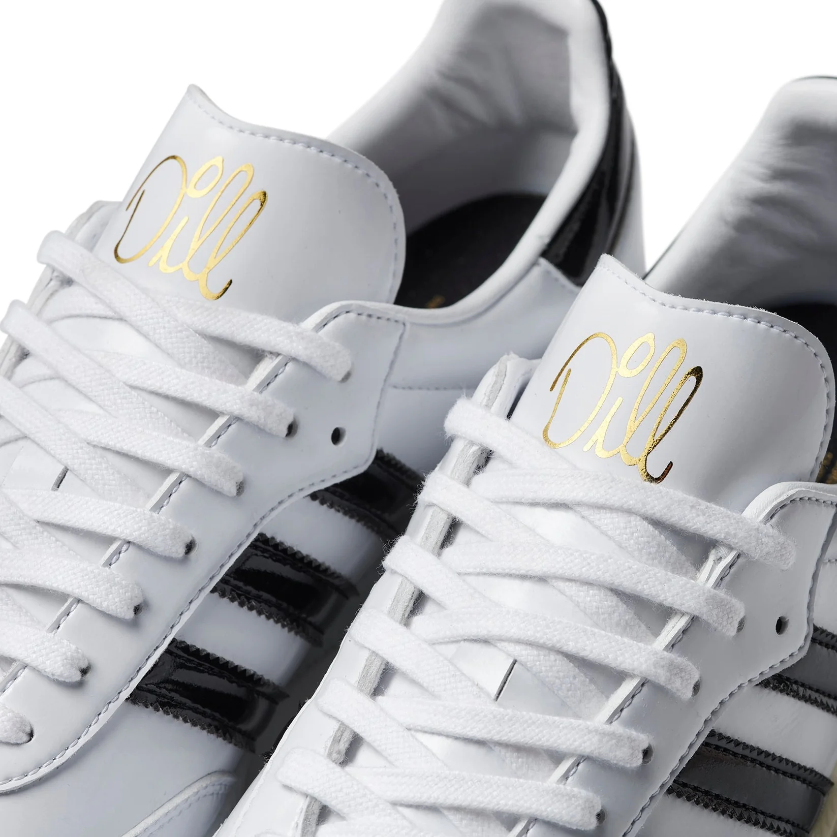 ADIDAS DILL SAMBA PATENT WHITE / BLACK - Image 6