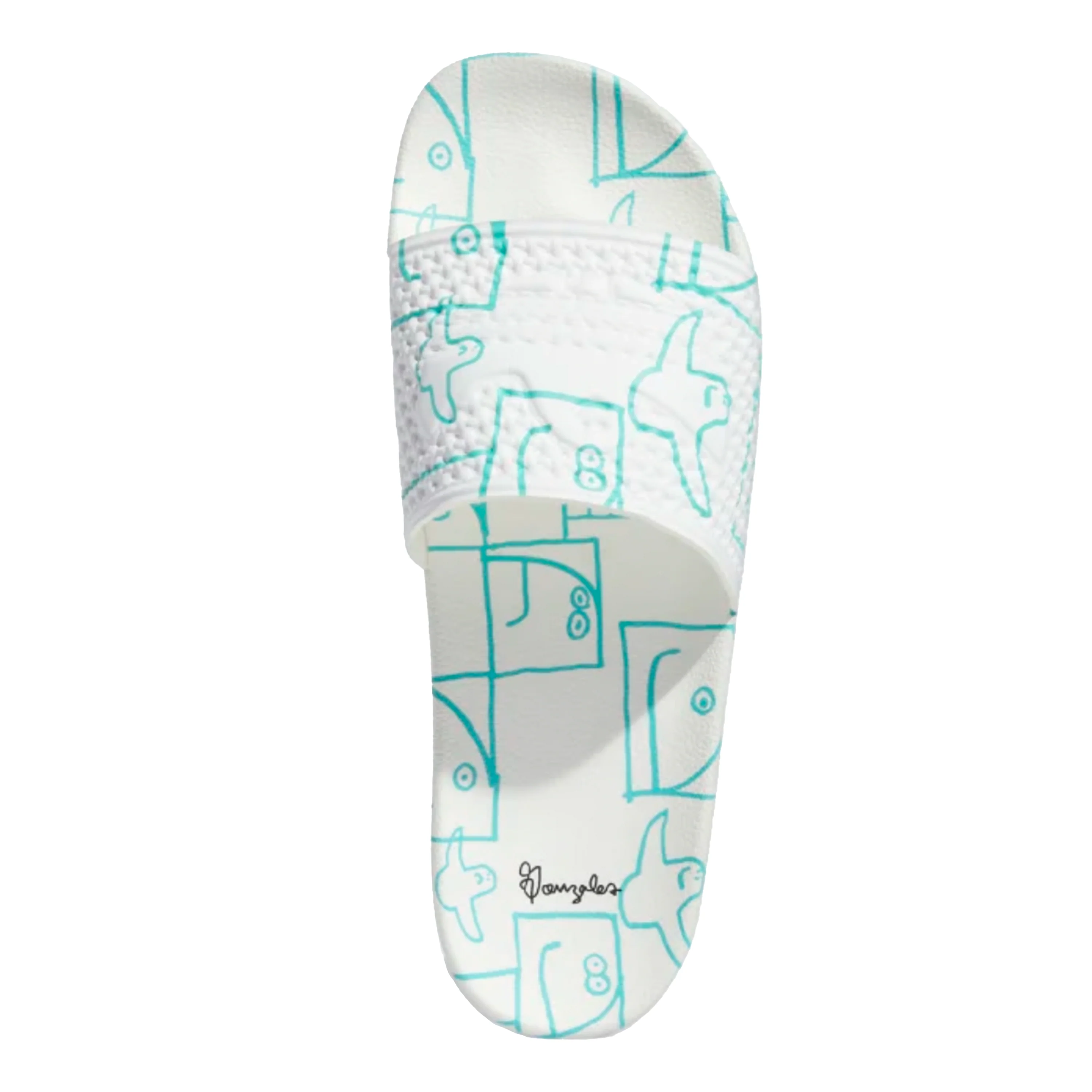 ADIDAS SHMOOFOIL SLIDE CLOUD WHITE / SEMI MINT - Image 4