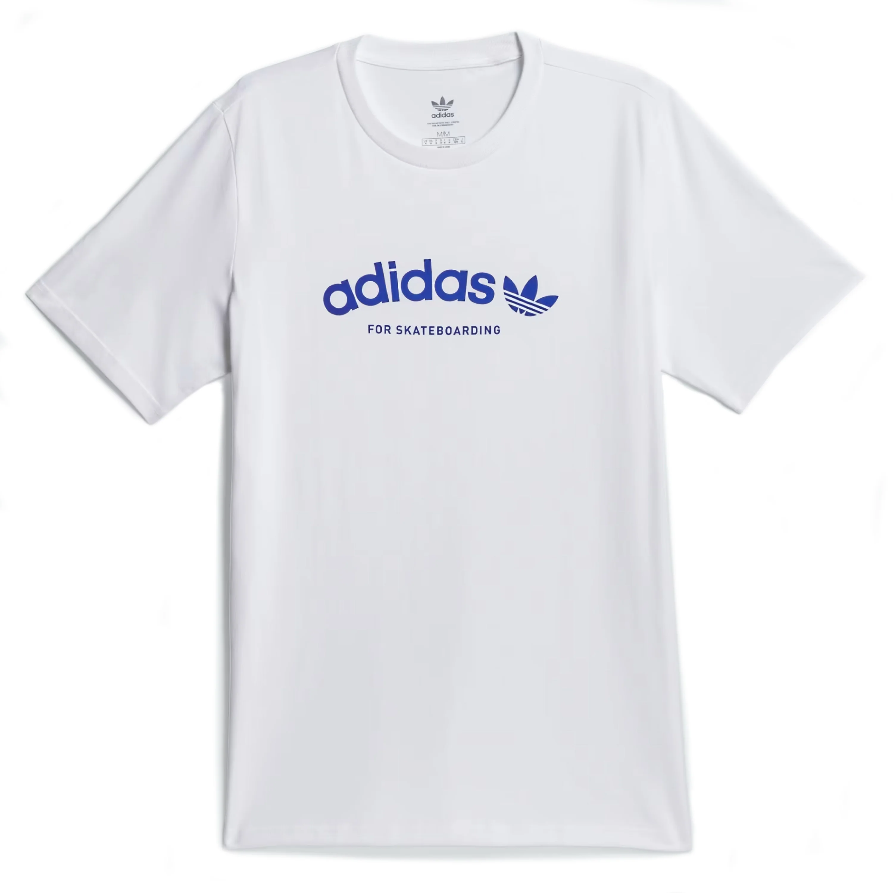 ADIDAS SKATEBOARDING 4.0 ARCHED LOGO TEE WHITE ROYAL BLUE