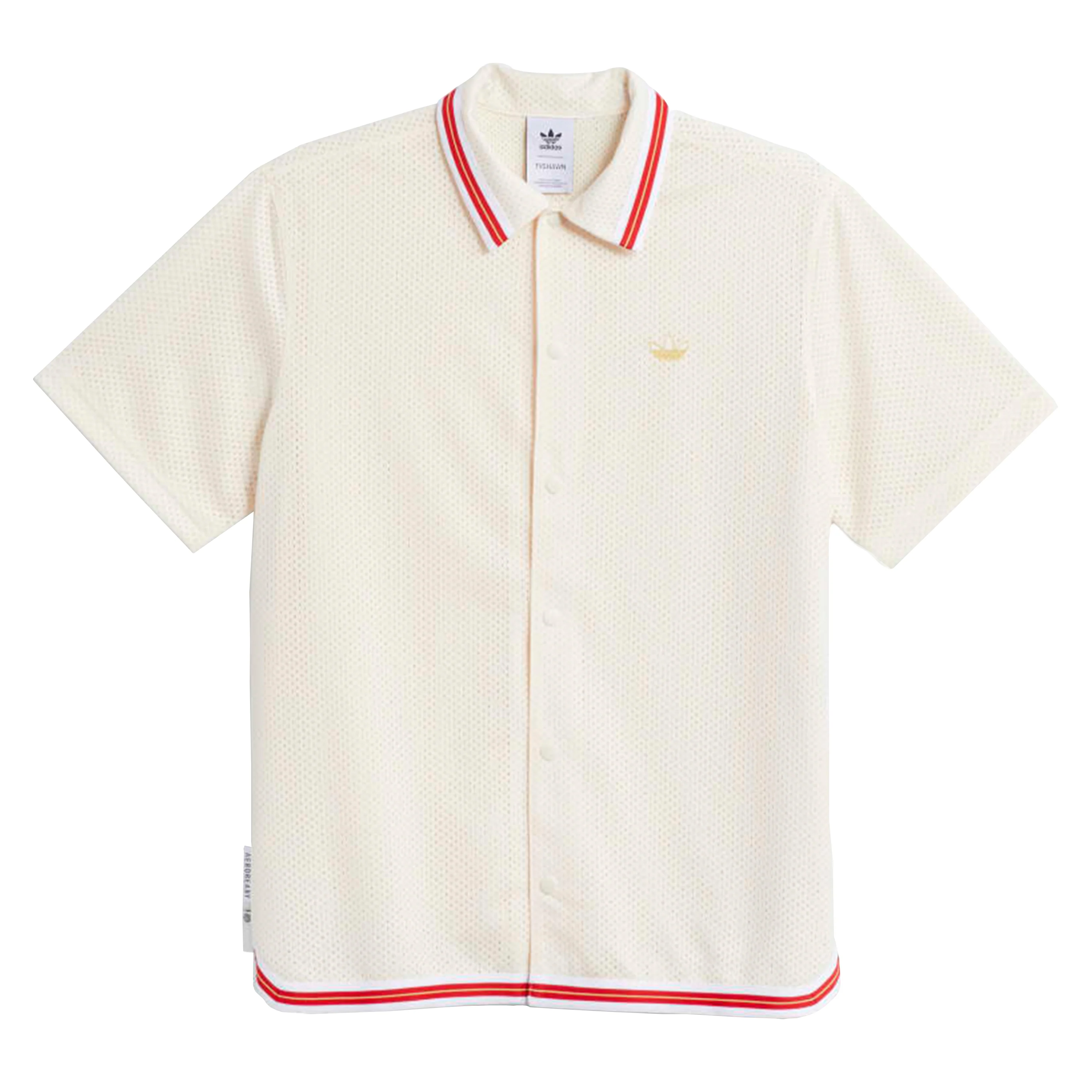 ADIDAS TJ WARM UP SHIRT WHITE / SCARLET