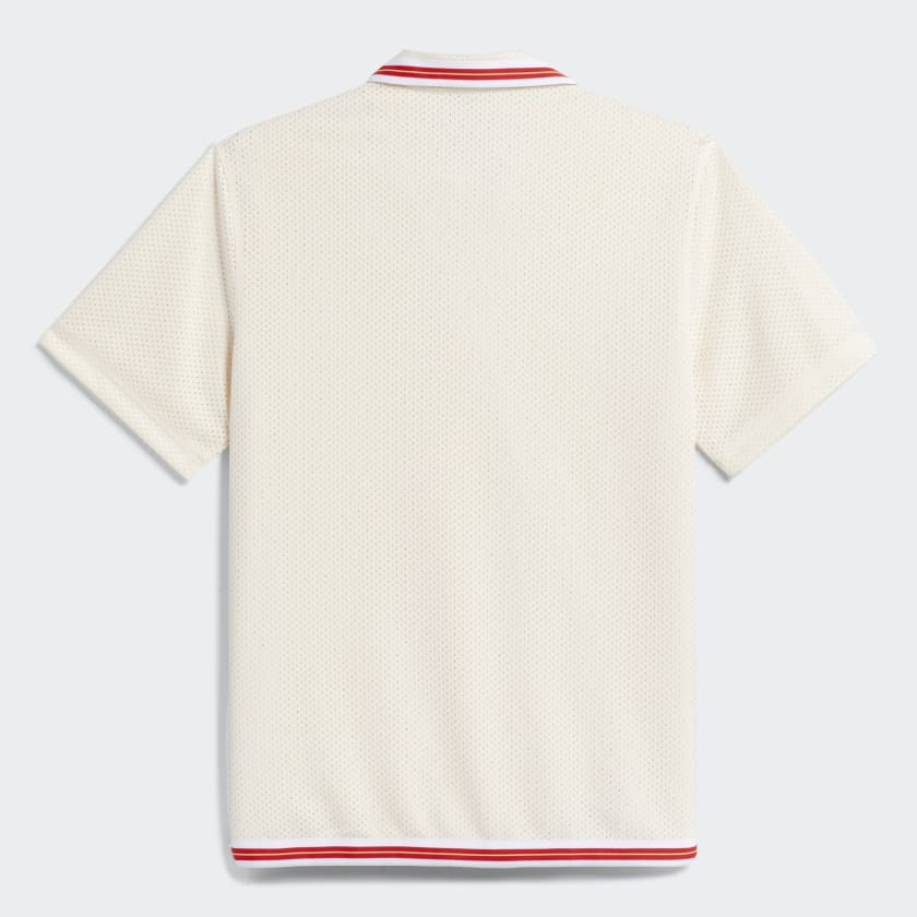 ADIDAS TJ WARM UP SHIRT WHITE / SCARLET - Image 2
