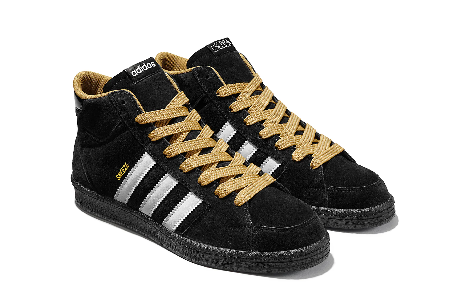ADIDAS X SNEEZE SUPERSKATE CORE BLACK / FTWR WHITE / GOLDEN BEIGE - Image 5