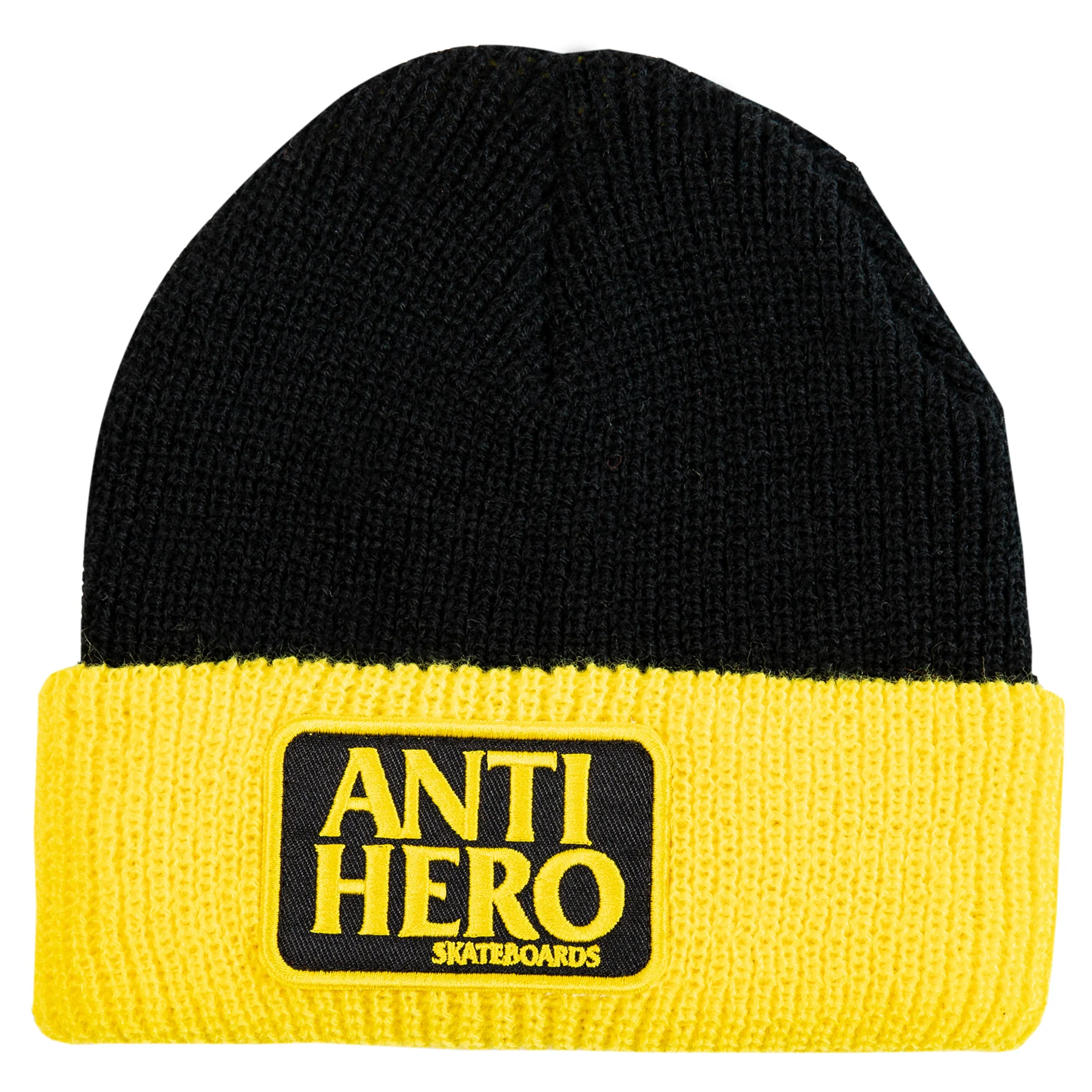 ANTI HERO RESERVE PATCH BEANIE BLACK/YELLOW