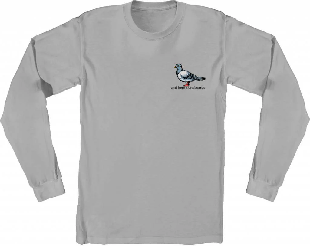 ANTIHERO LIL PIGEON L/S SHIRT SILVER