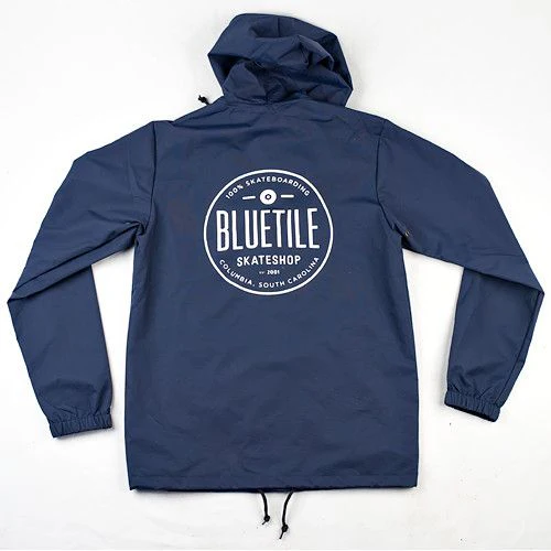 BLUETILE SINCE 2001 HOODED COACHES JACKET NAVY