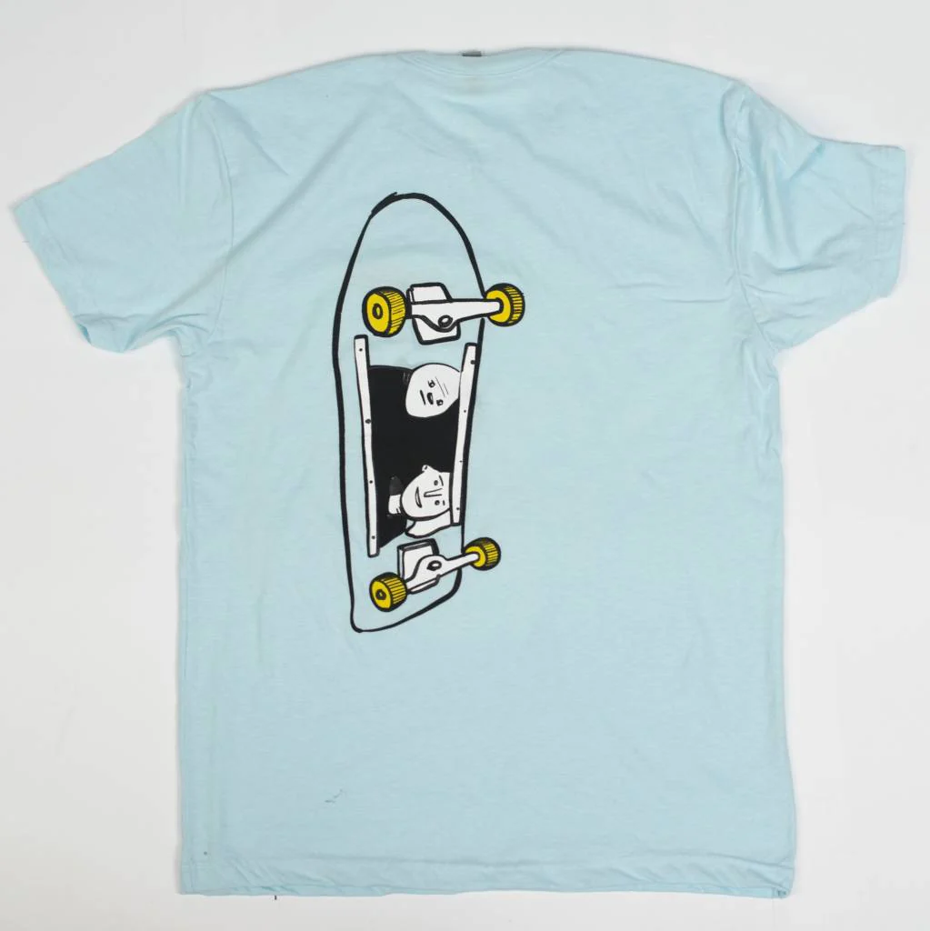 BLUETILE  x STREET CANOE SKATE BORED SHIRT ICE BLUE