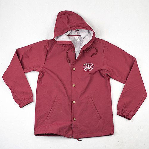 BLUETILE SUPPLY CO HOODED COACHES JACKET (BURGUNDY) - Image 2