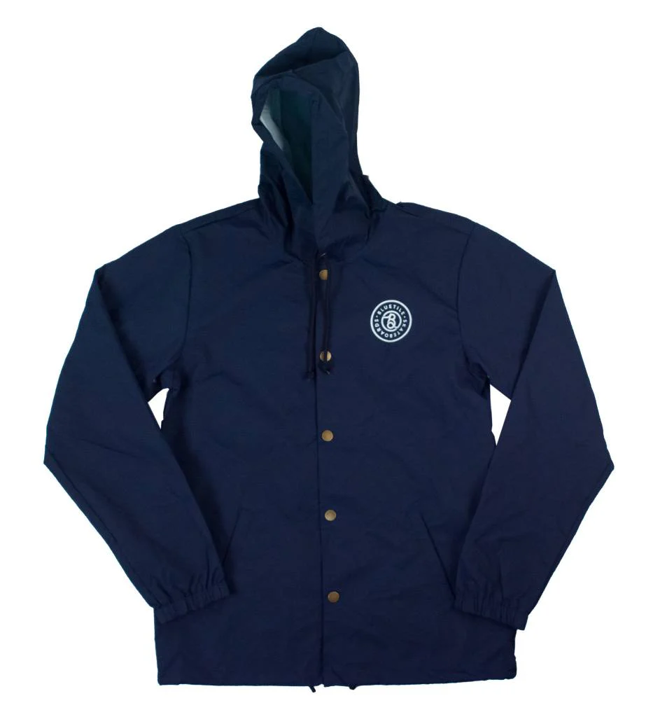 BLUETILE SUPPLY CO HOODED COACHES JACKET (NAVY) - Image 2