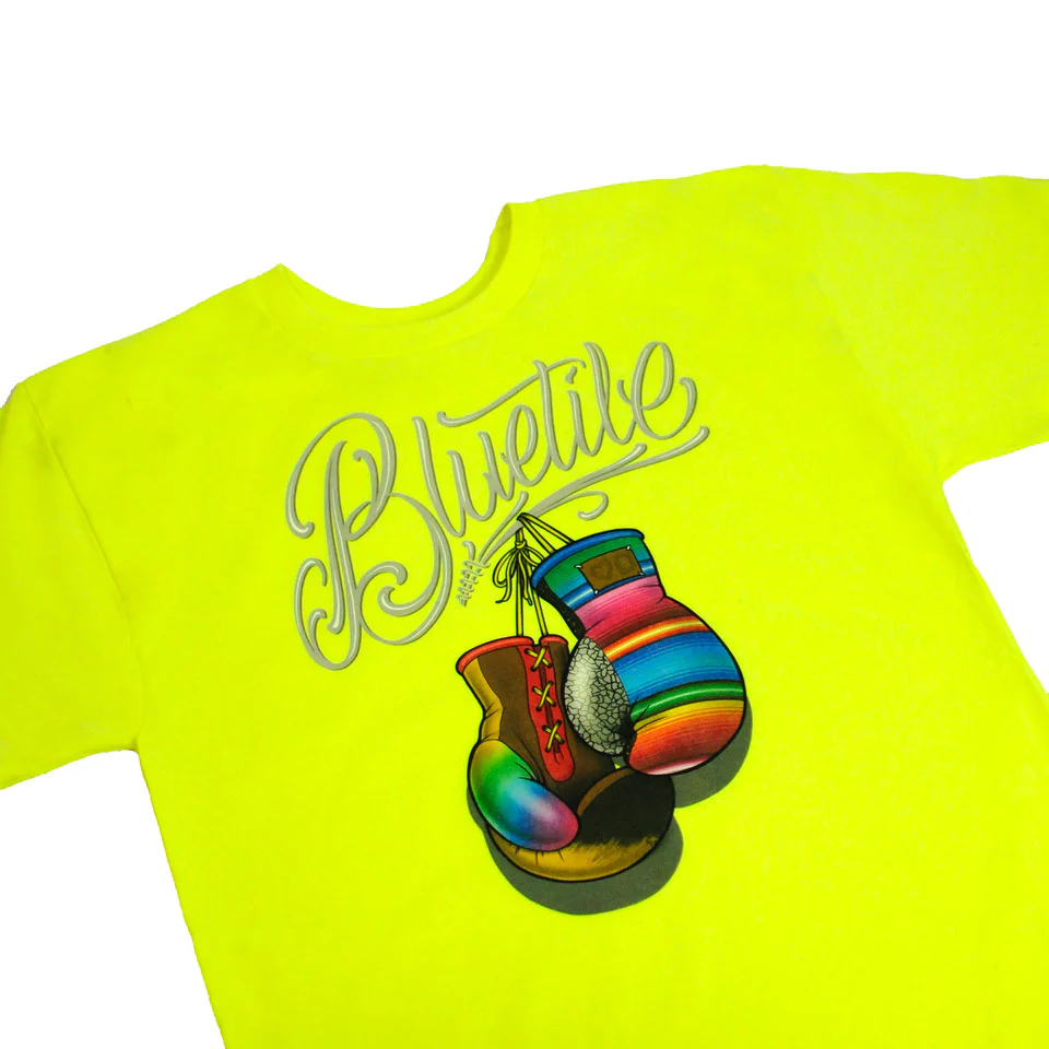 BLUETILE BOXING CLUB T-SHIRT SAFETY GREEN - Image 2