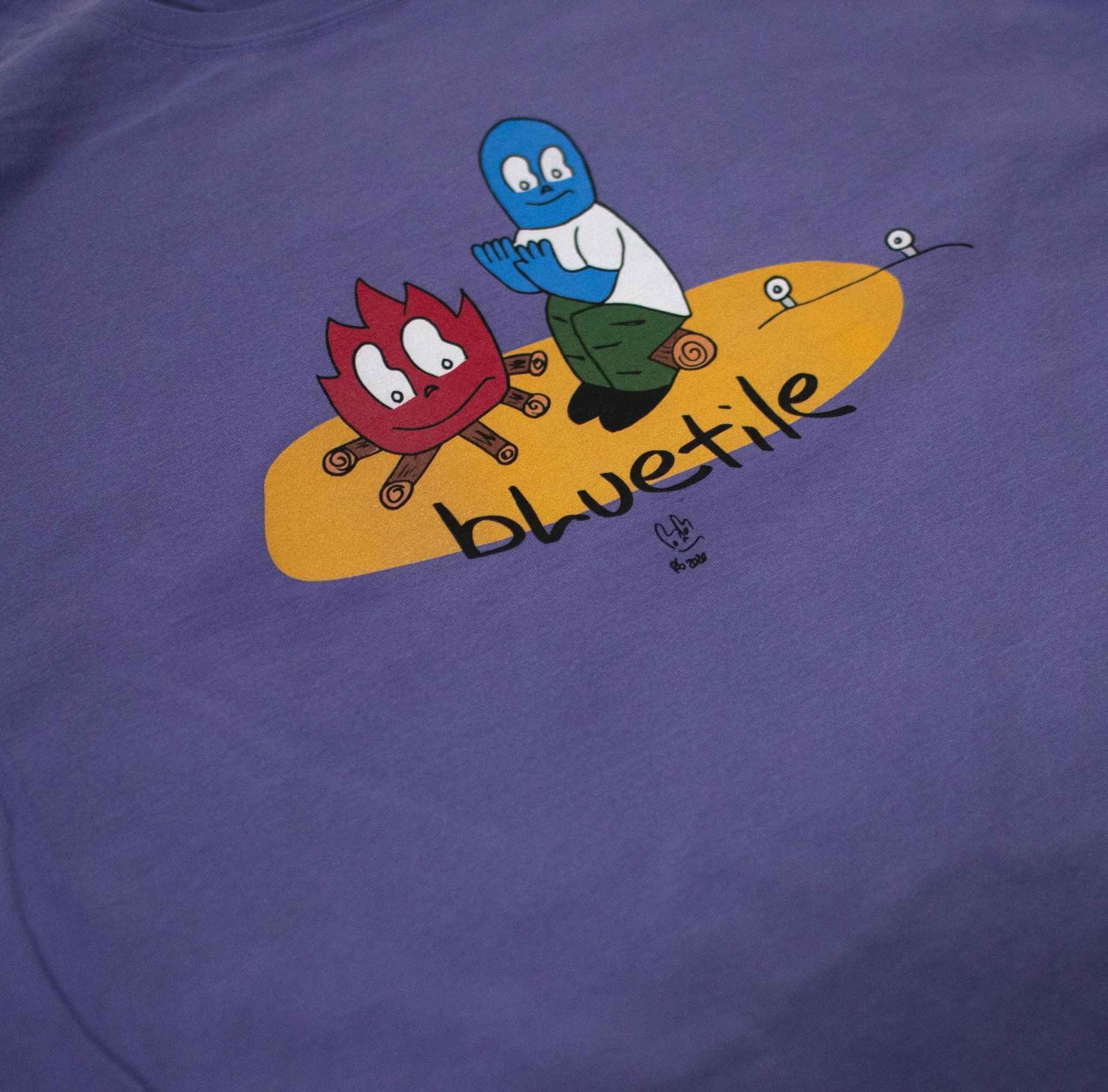 BLUETILE CAMP FIRE T-SHIRT LAVENDER - Image 2