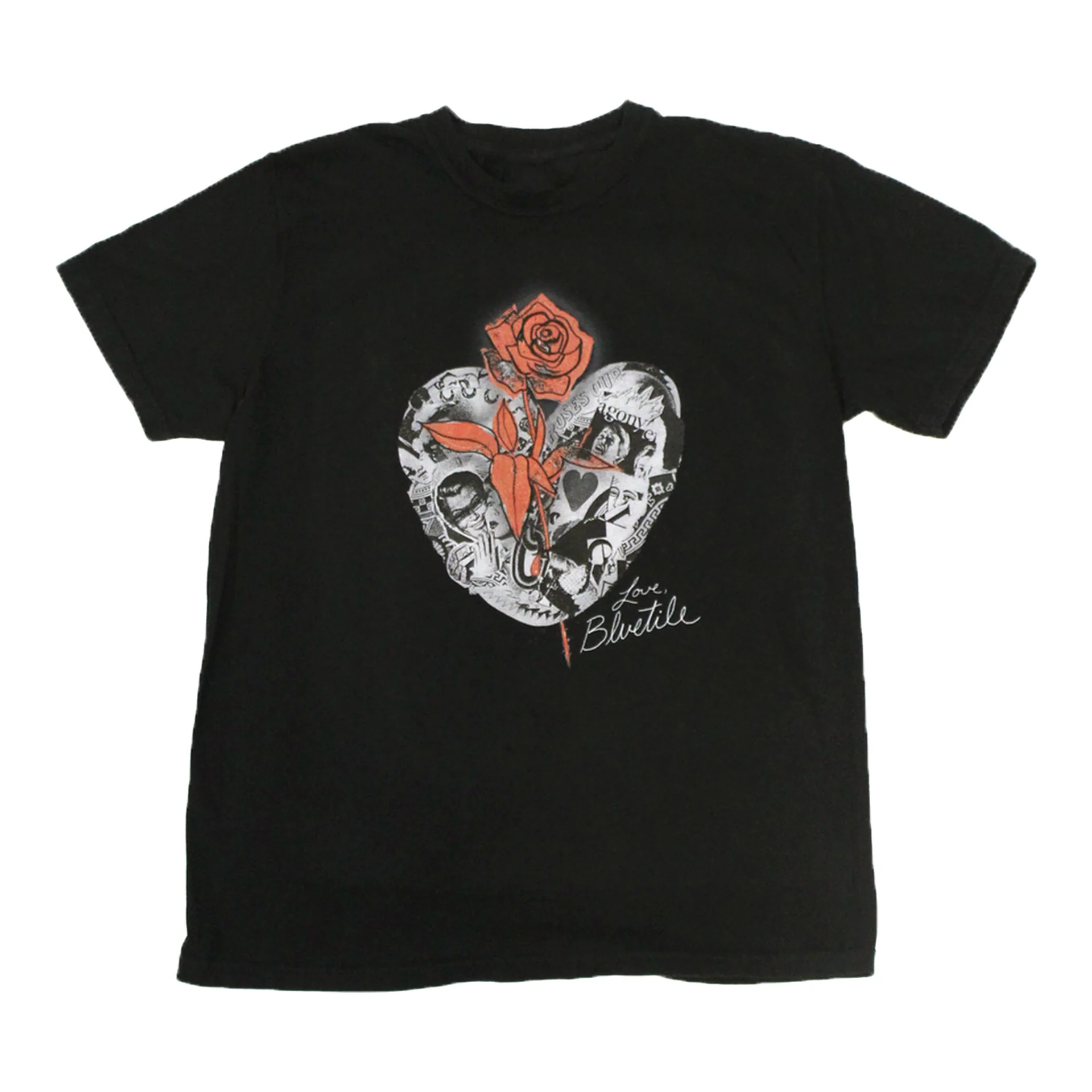 BLUETILE COLLAGE HEART T-SHIRT BLACK