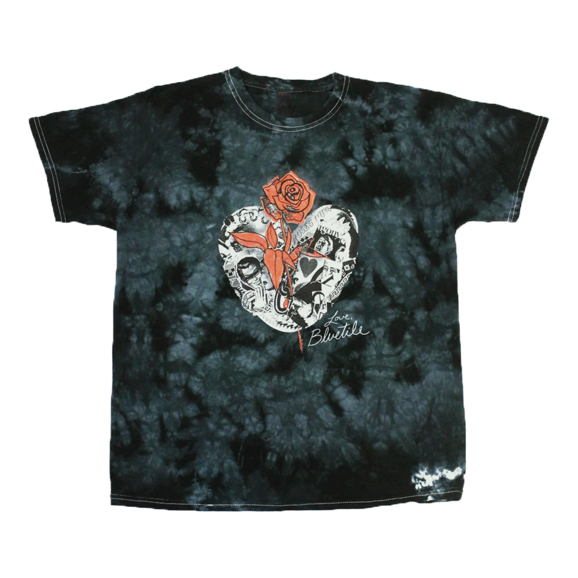 BLUETILE COLLAGE HEART T-SHIRT TIE DYE