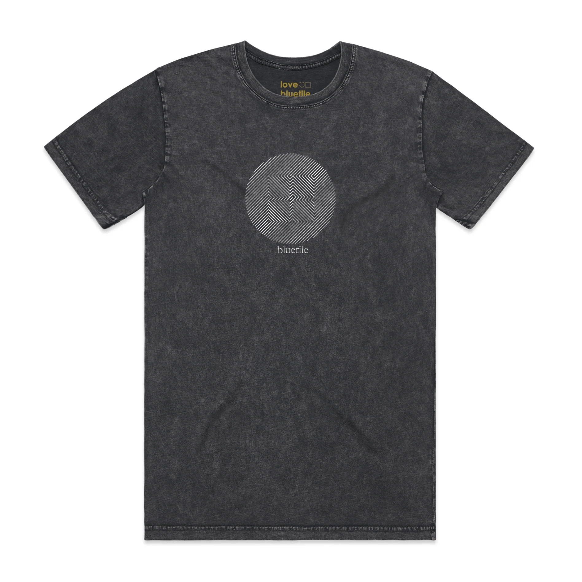 BLUETILE "CRAZY" STONE WASHED TEE BLACK