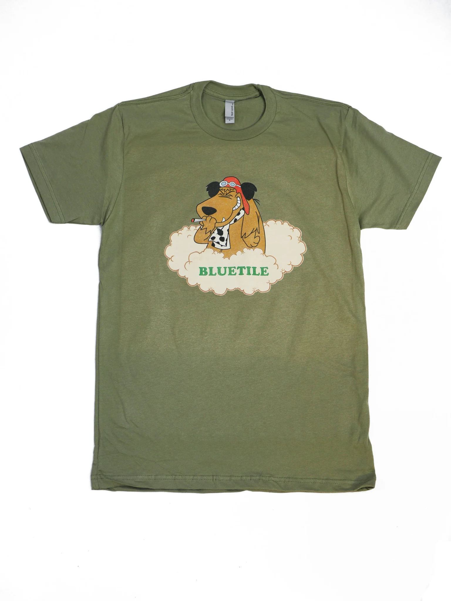 BLUETILE DOG WALKER T-SHIRT LIGHT OLIVE