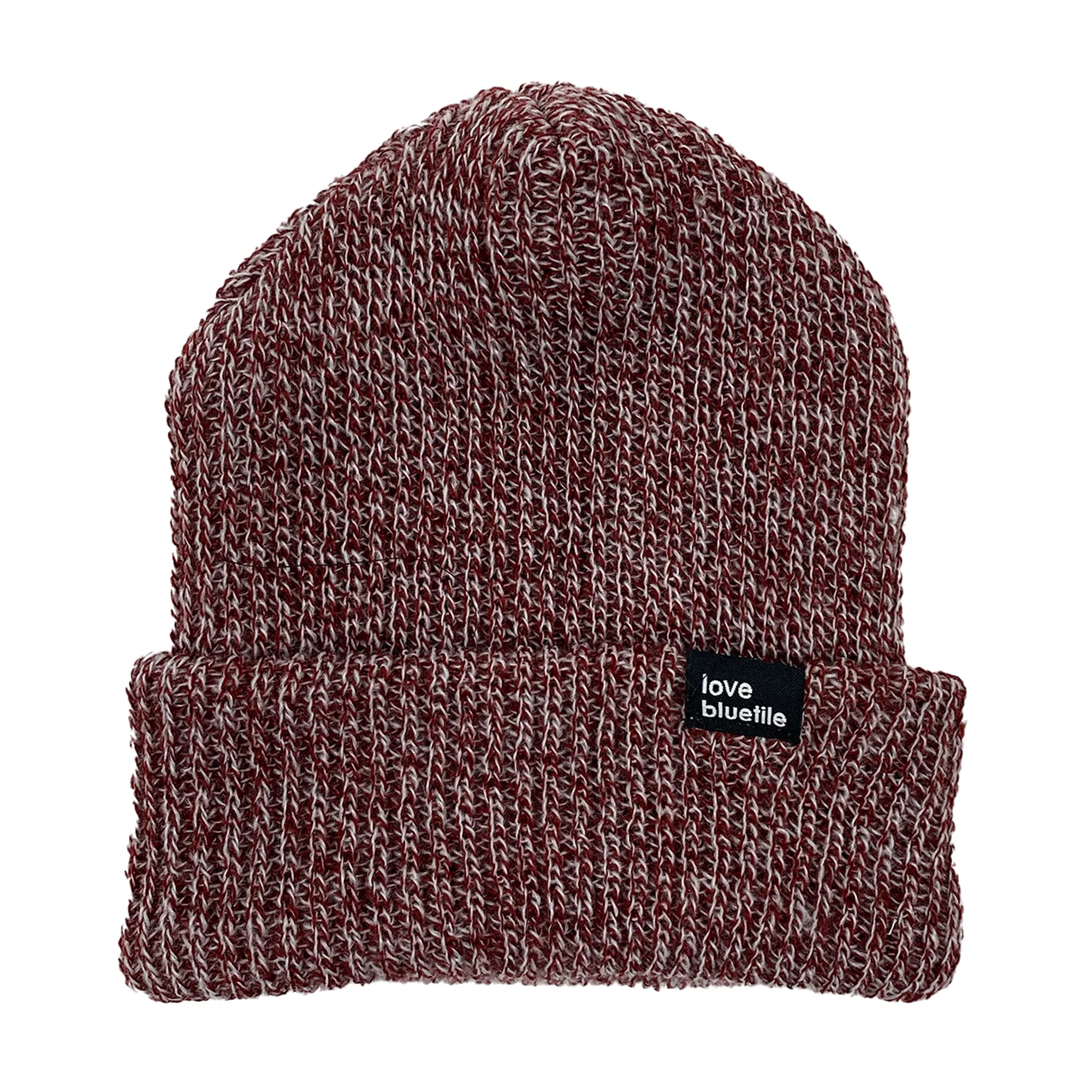 BLUETILE LOVE ALWAYS KNIT BEANIE BURGUNDY MARBLE