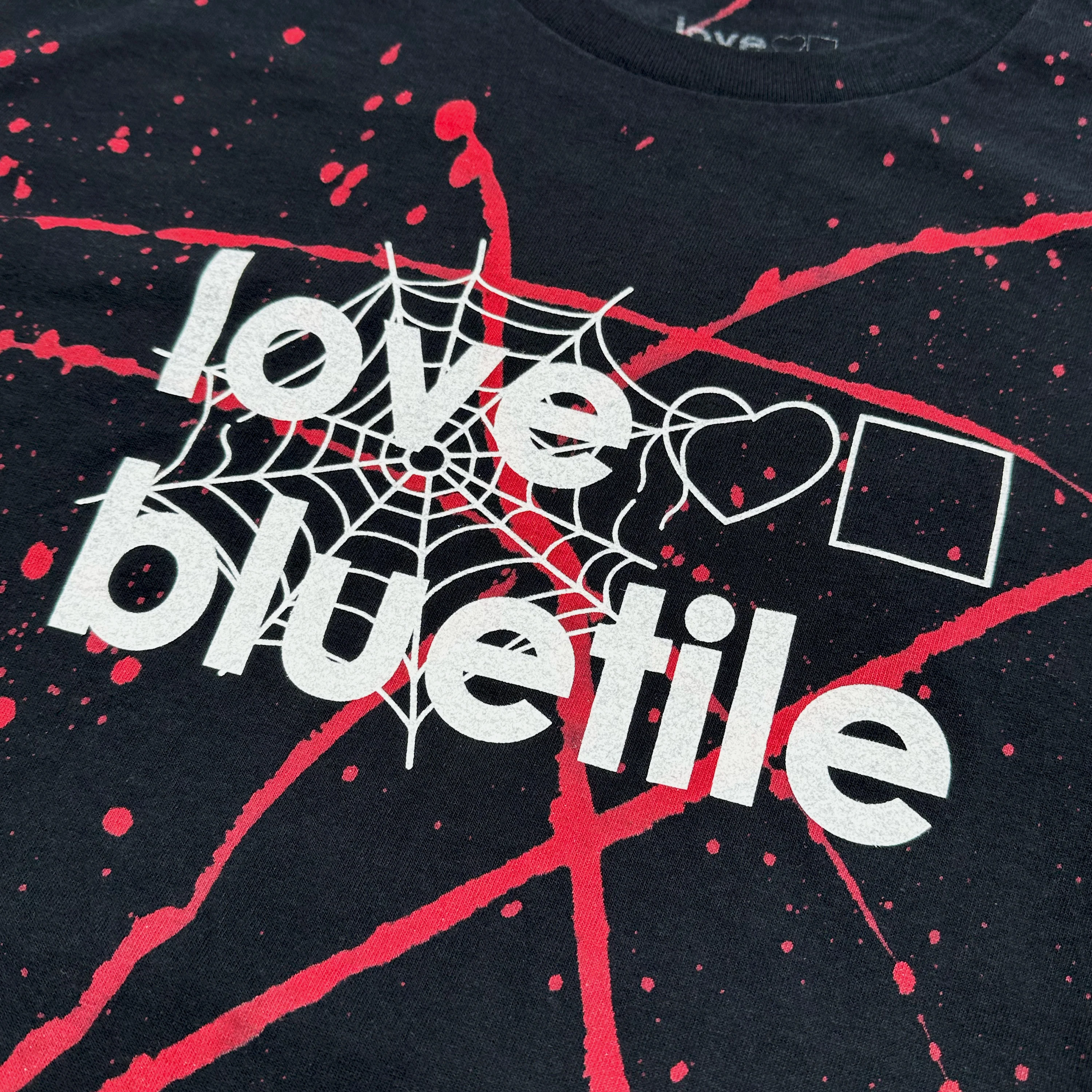 BLUETILE "LOVE BLUETILE HALLOWEEN" TEE BLACK / RED SPLATTER - Image 2