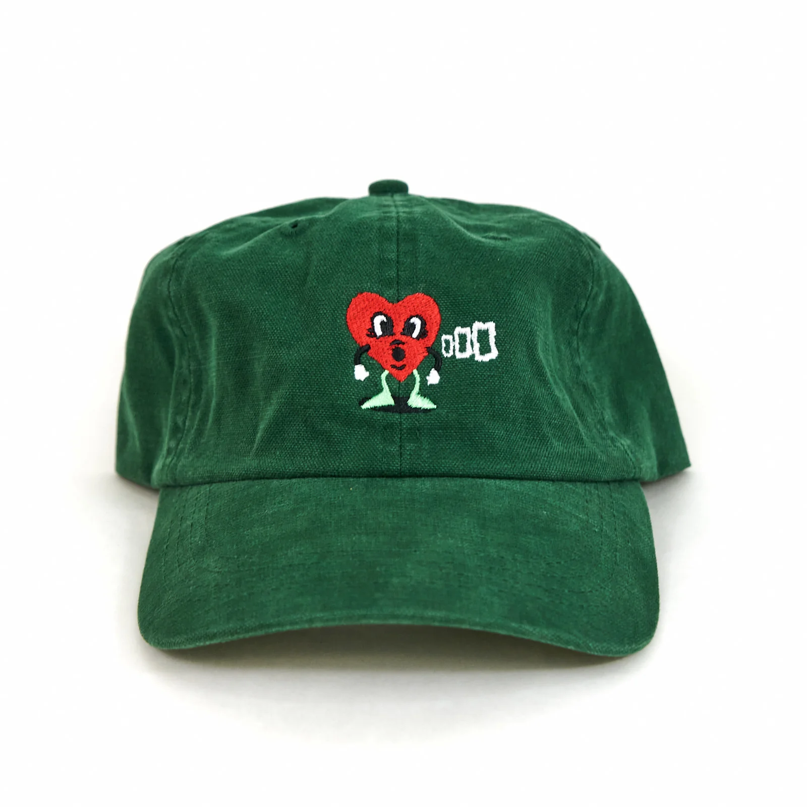 BLUETILE PUFF HEART DAD HAT FORREST GREEN