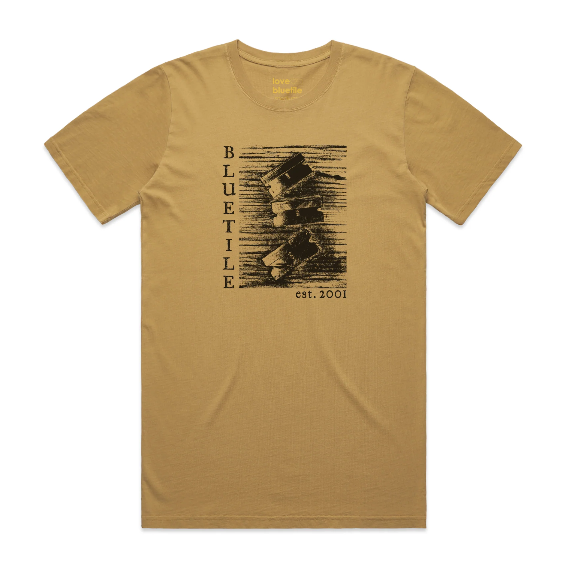 BLUETILE "RAZORS" TEE FADED MUSTARD