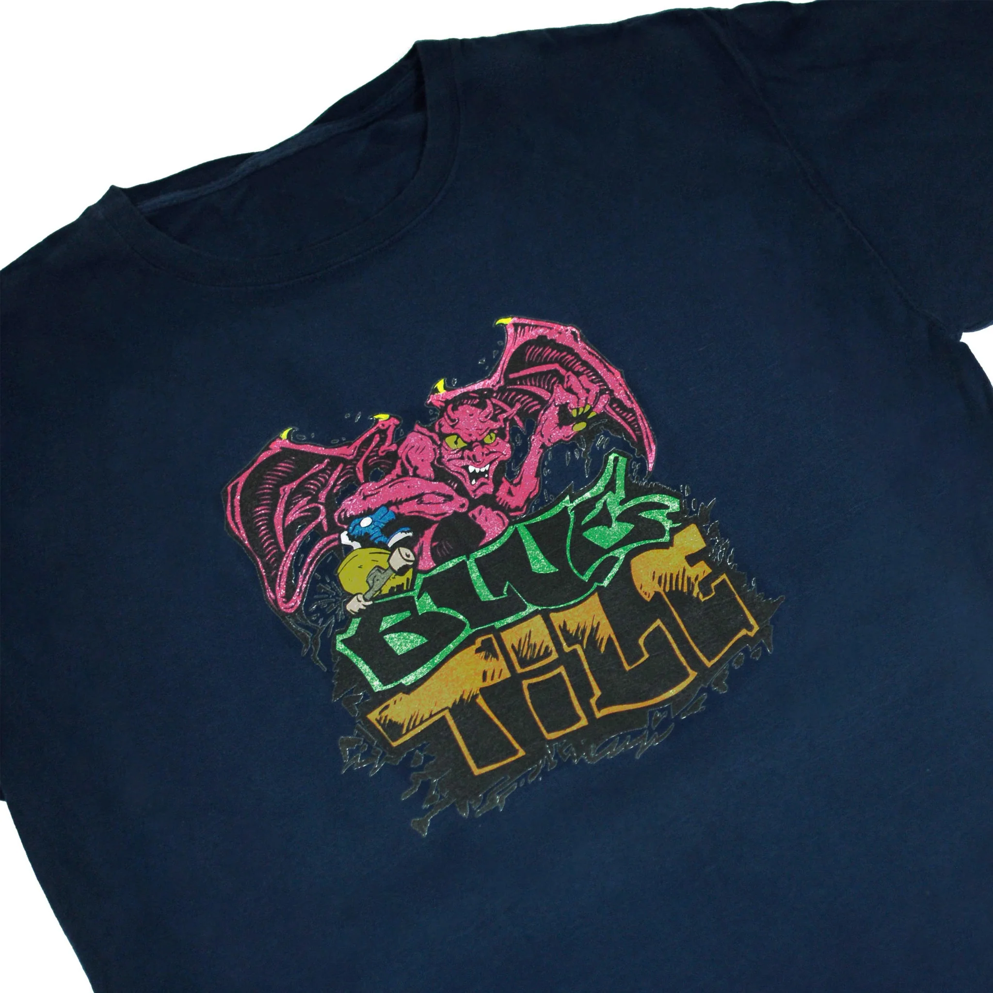 BLUETILE SKATE PIT TRIBUTE T-SHIRT NAVY - Image 2