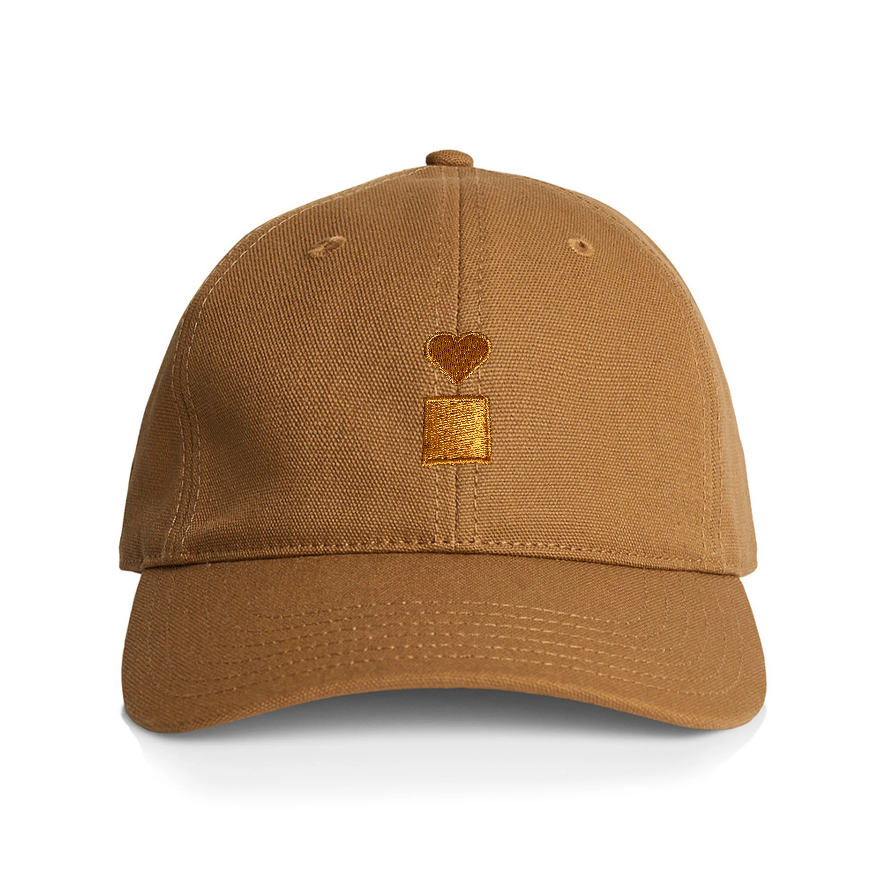 BLUETILE STACKED LOGO CANVAS HAT CAMEL