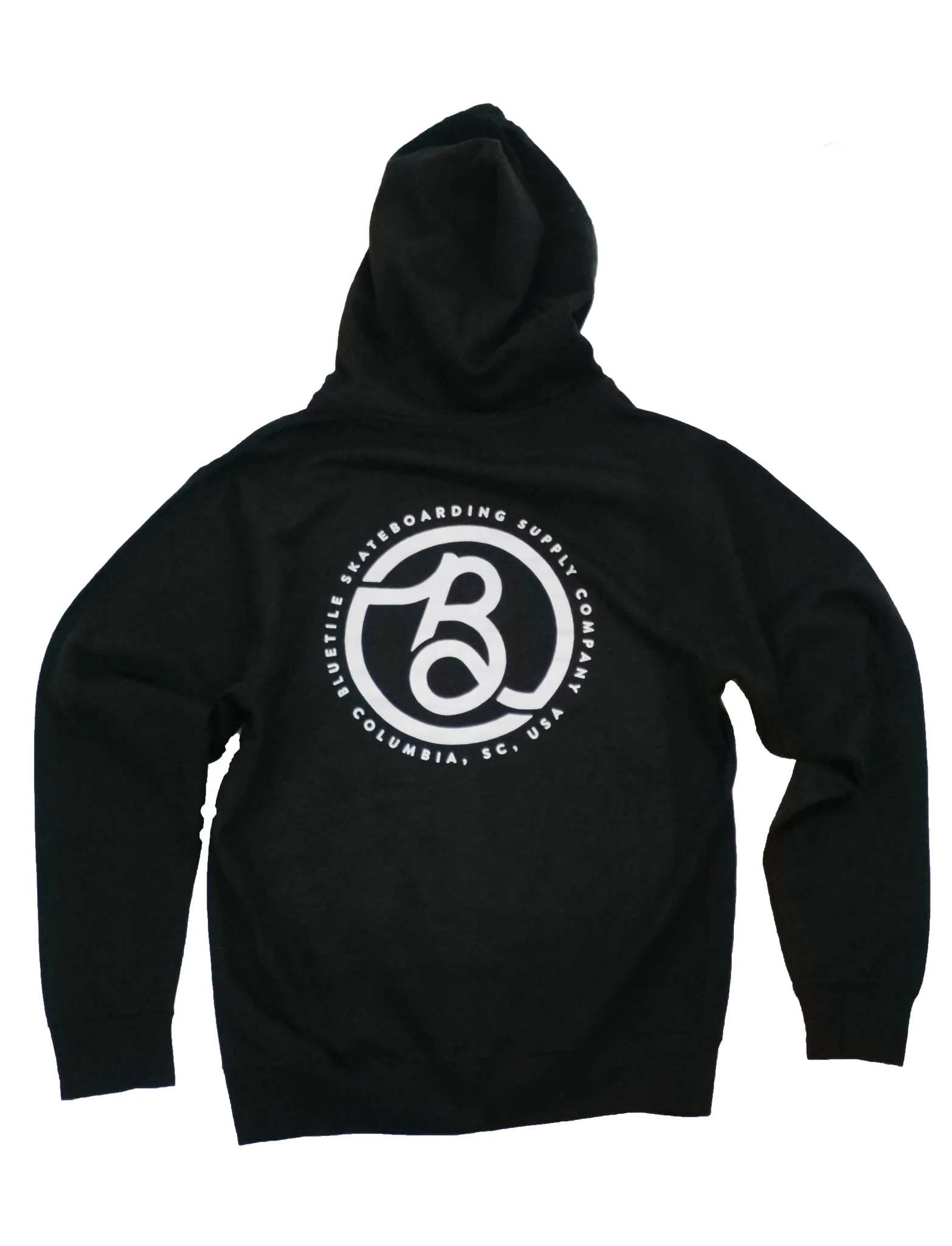 BLUETILE SUPPLY CO. ZIP HOODIE BLACK - Image 2