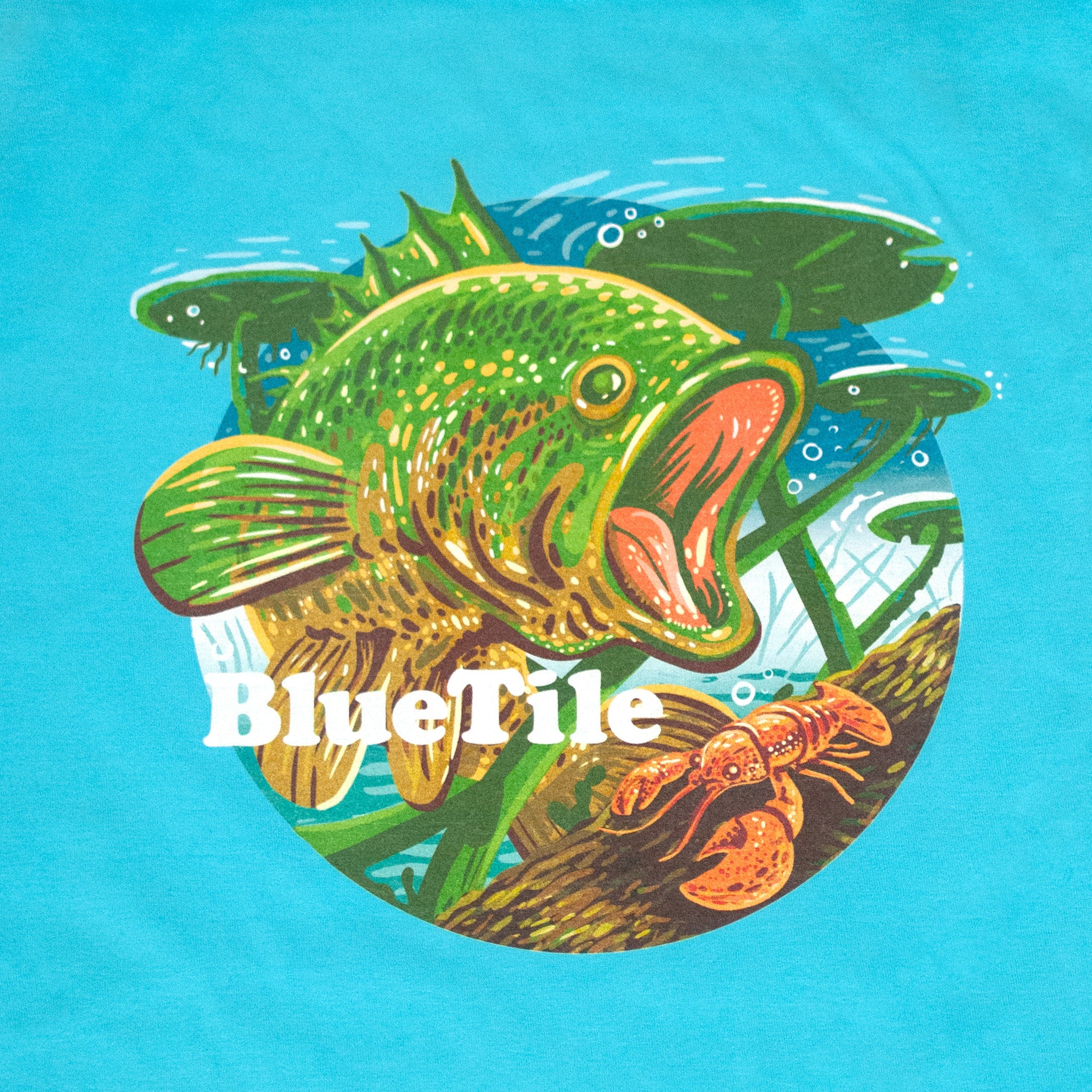 BLUETILE WILDERNESS BASS T-SHIRT FRESHWATER BLUE - Image 2