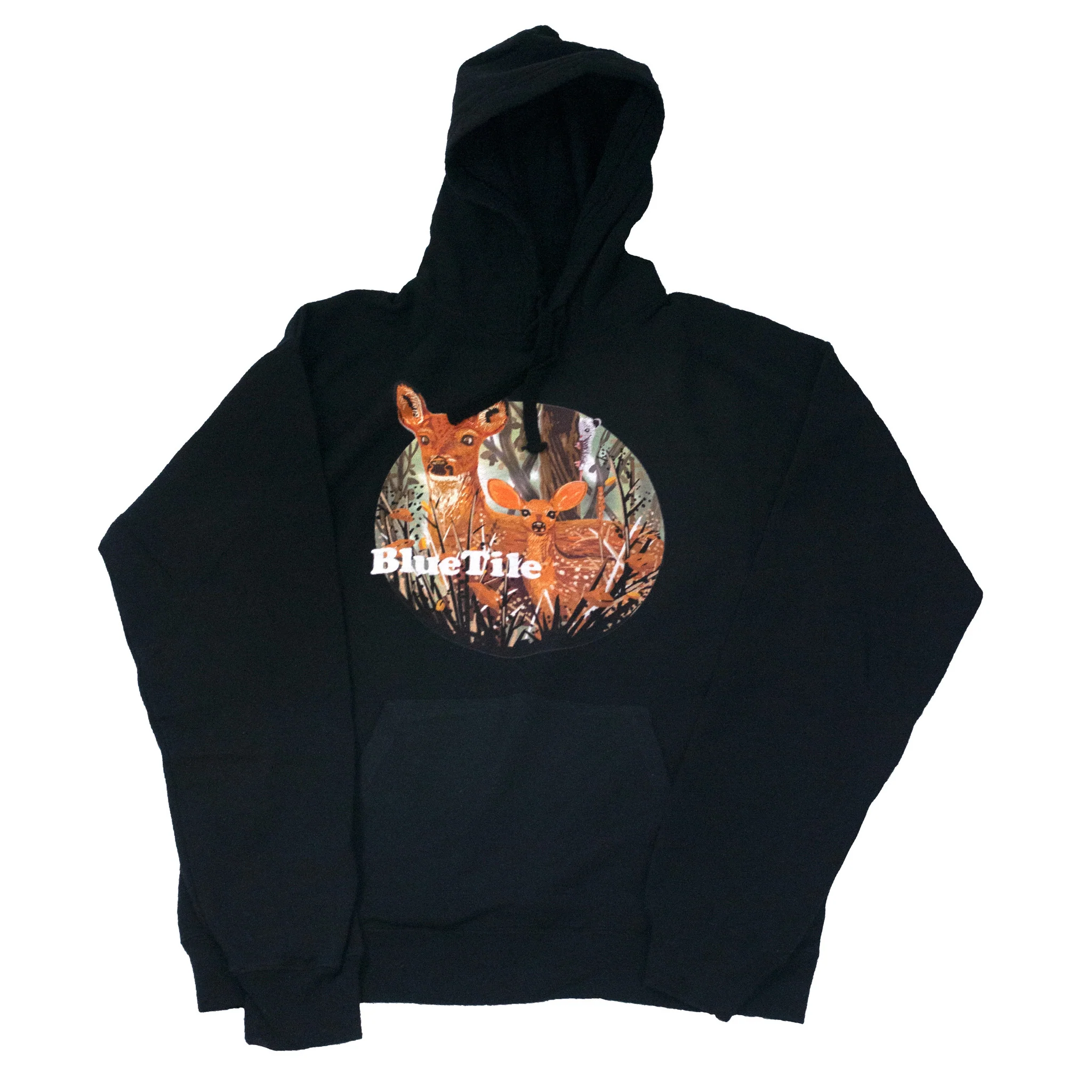 BLUETILE WILDERNESS DEER HOODIE BLACK