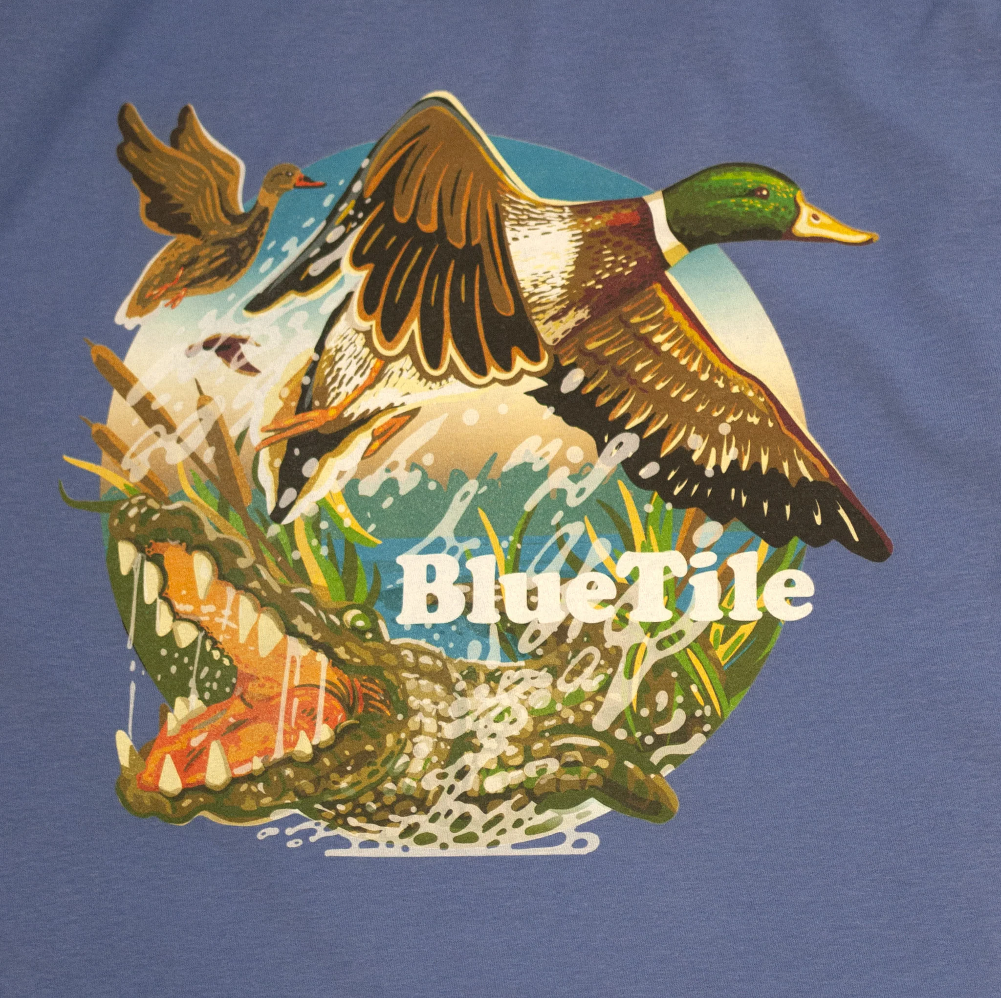 BLUETILE WILDERNESS DUCKS T-SHIRT FORTE BLUE - Image 2