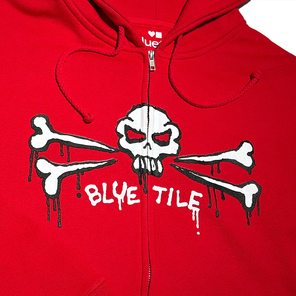 BLUETILE X LETTER ZIP HOODIE RED - Image 3