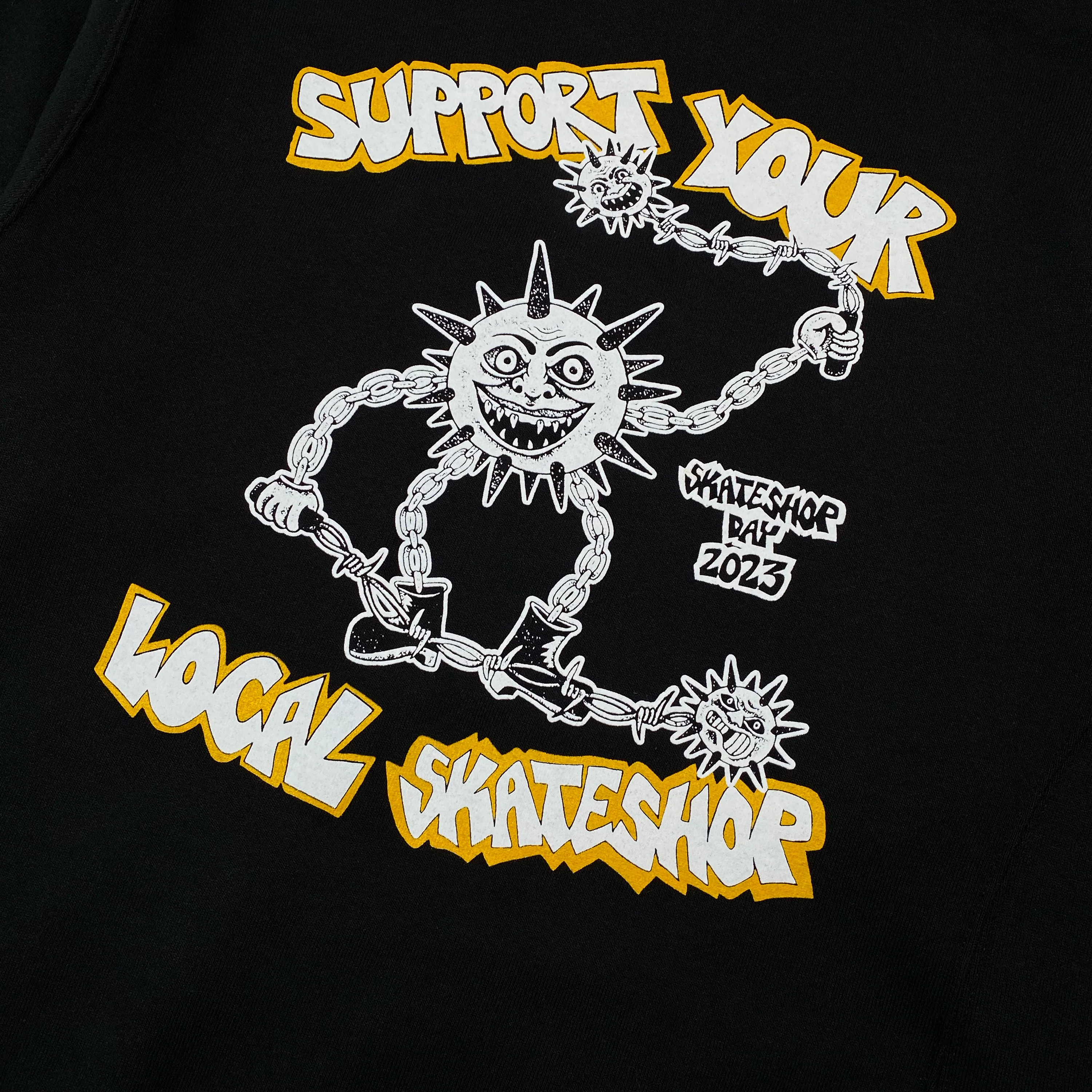 BLUETILE X SKATESHOPDAY TEE BLACK - Image 4