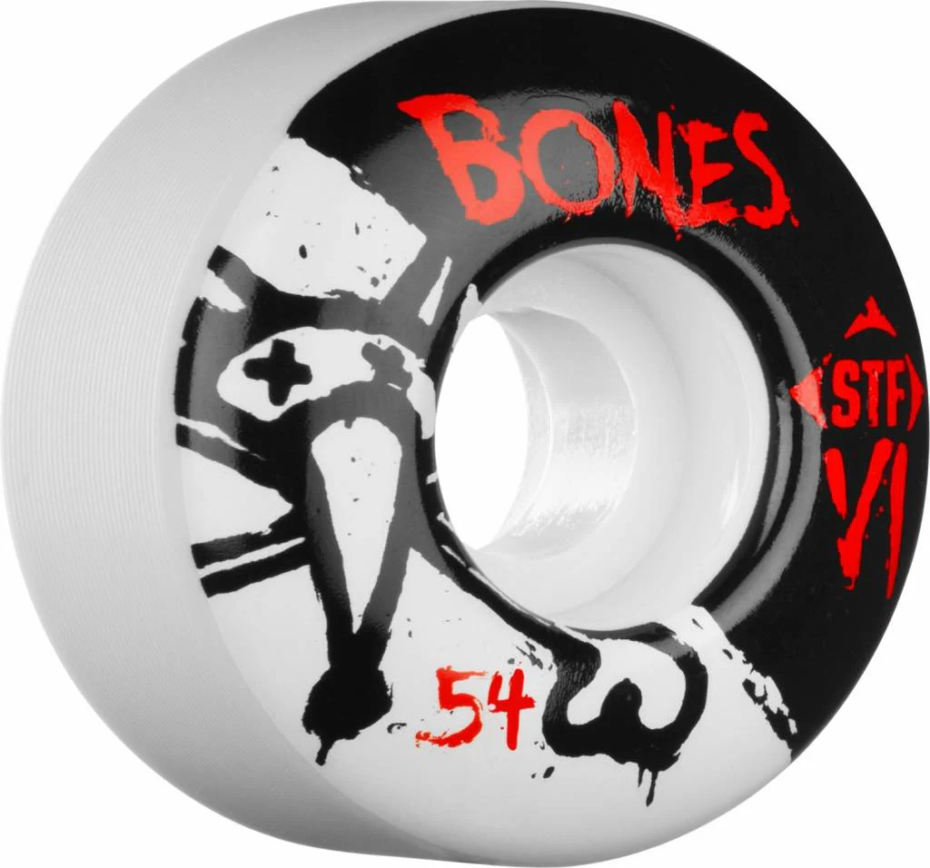 BONES WHEELS STF V1 , WHITE /BLACK