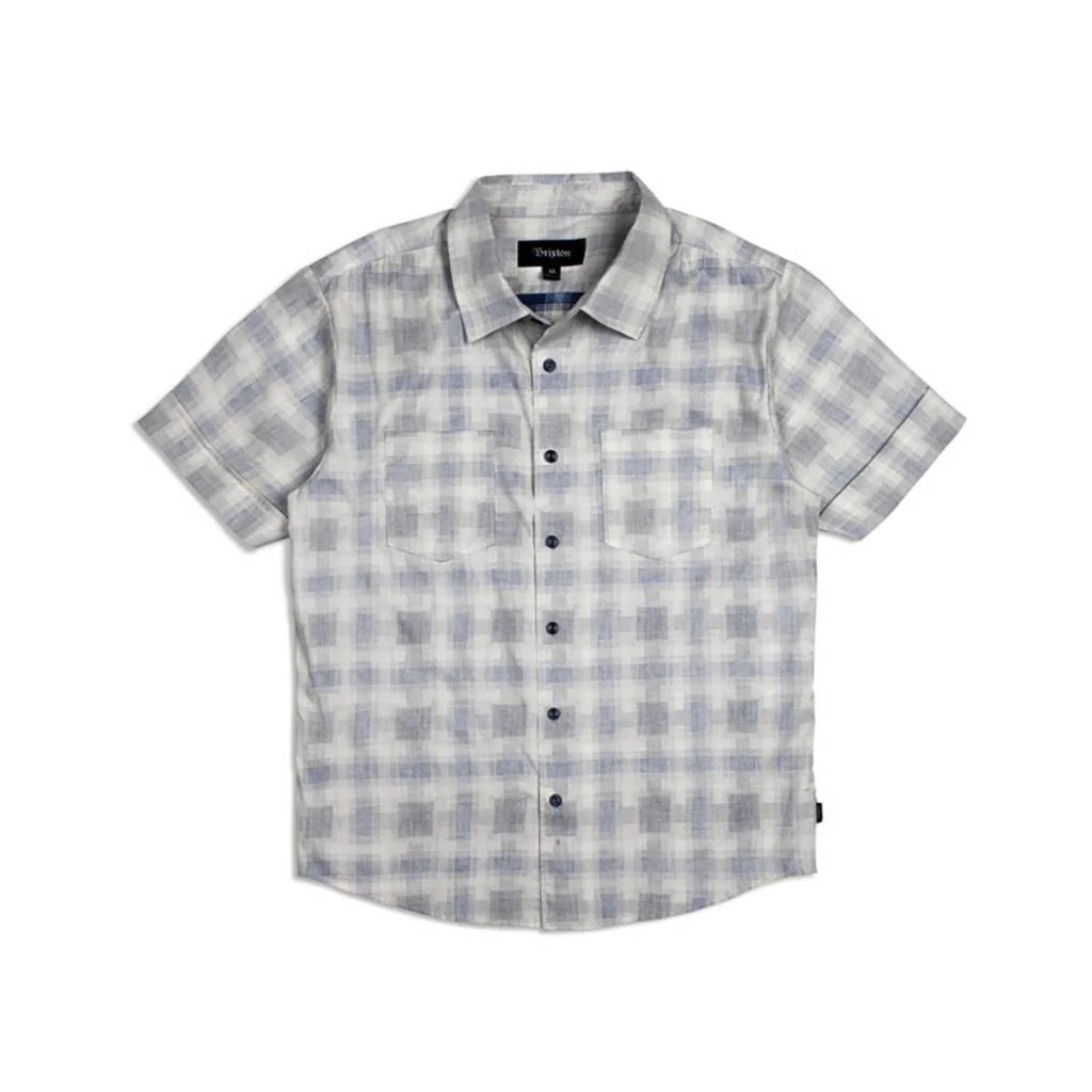 BRIXTON BRANSON S/S WOVEN BUTTON UP NAVY / BLUE