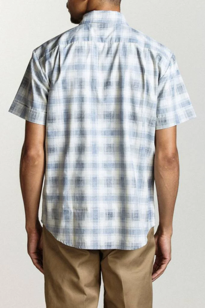 BRIXTON BRANSON S/S WOVEN BUTTON UP NAVY / BLUE - Image 4