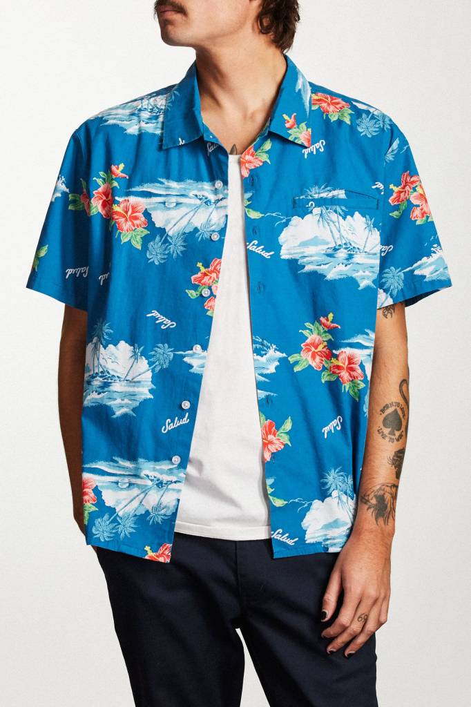 BRIXTON BUELLER S/S WOVEN RED / CREAM - Image 2