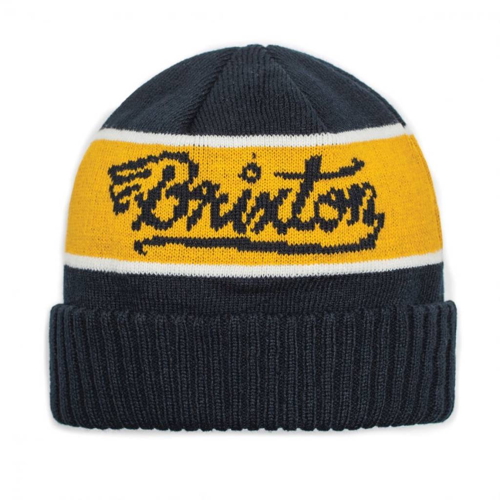 BRIXTON MACH BEANIE, BLACK / YELLOW