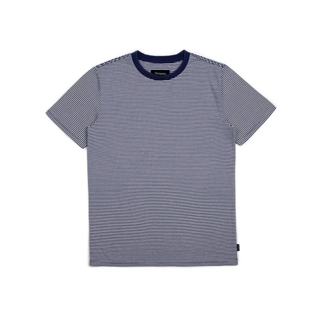 BRIXTON PABLO WASHED S/S KNIT NAVY / OFF WHITE