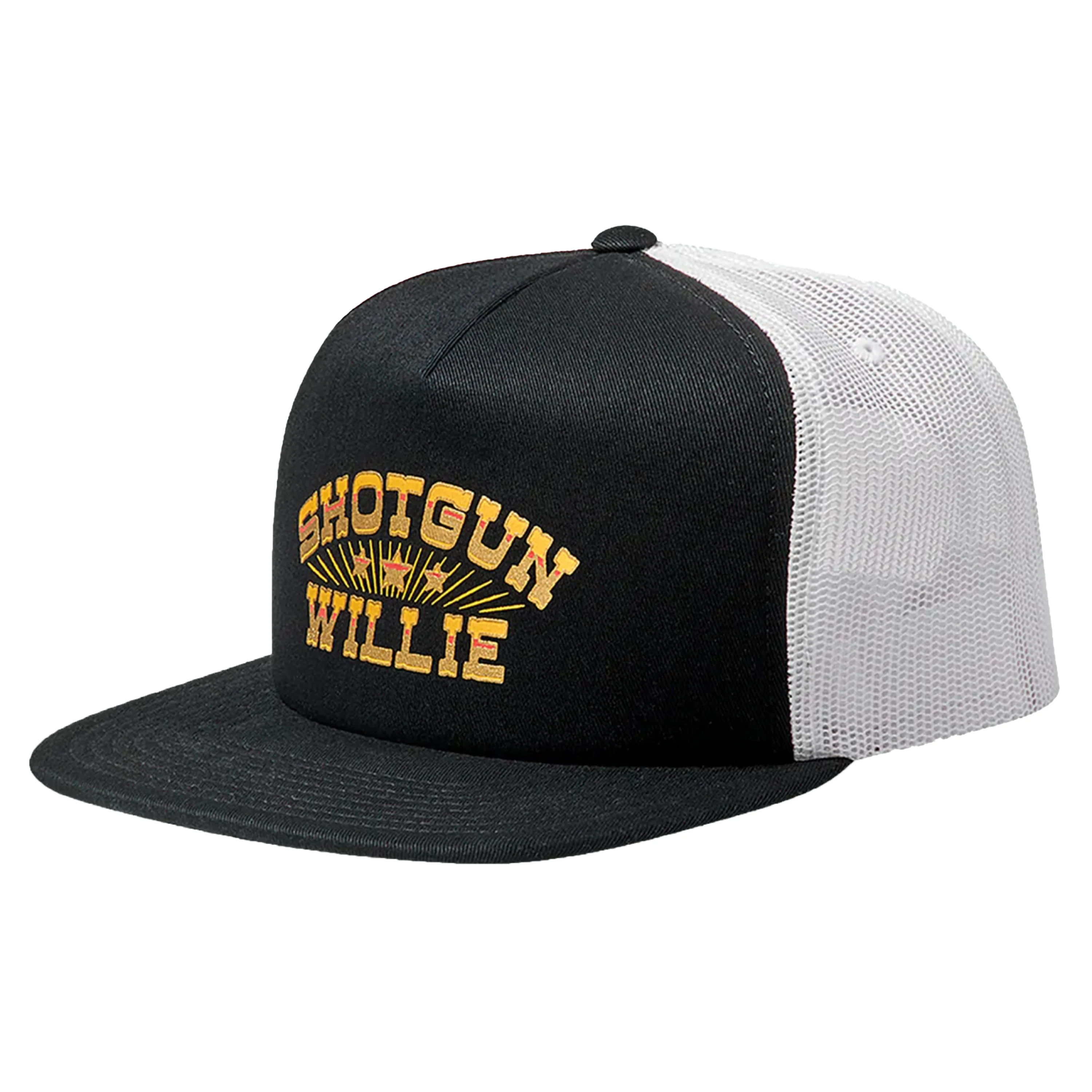 BRIXTON WILLIE NELSON SHOTGUN TRUCKER HAT BLACK / WHITE
