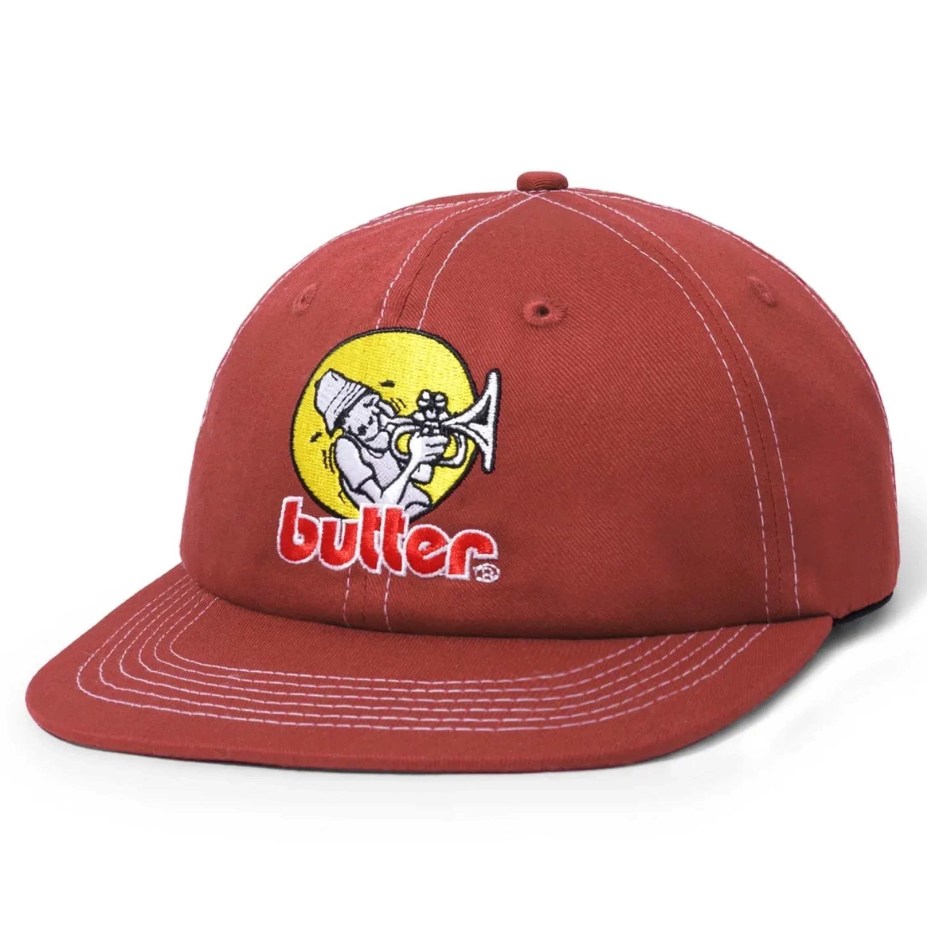 BUTTER GOODS BRASS 6 PANEL CAP WASHED CLAY