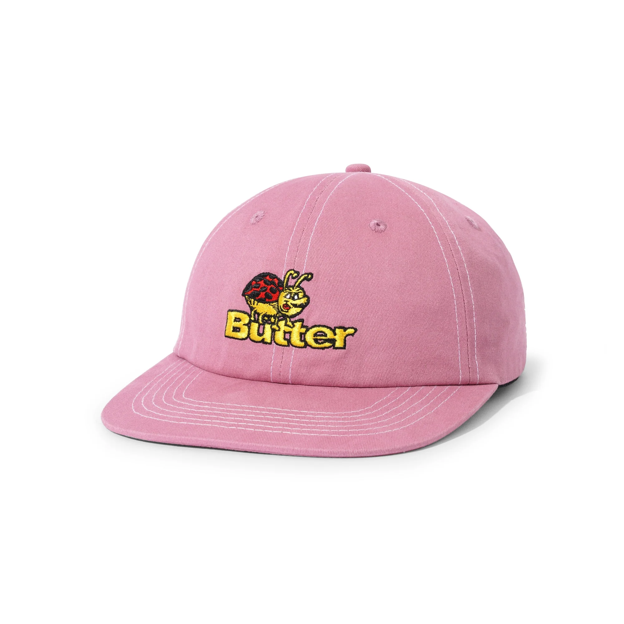 BUTTER GOODS BUG 6 PANEL CAP BERRY