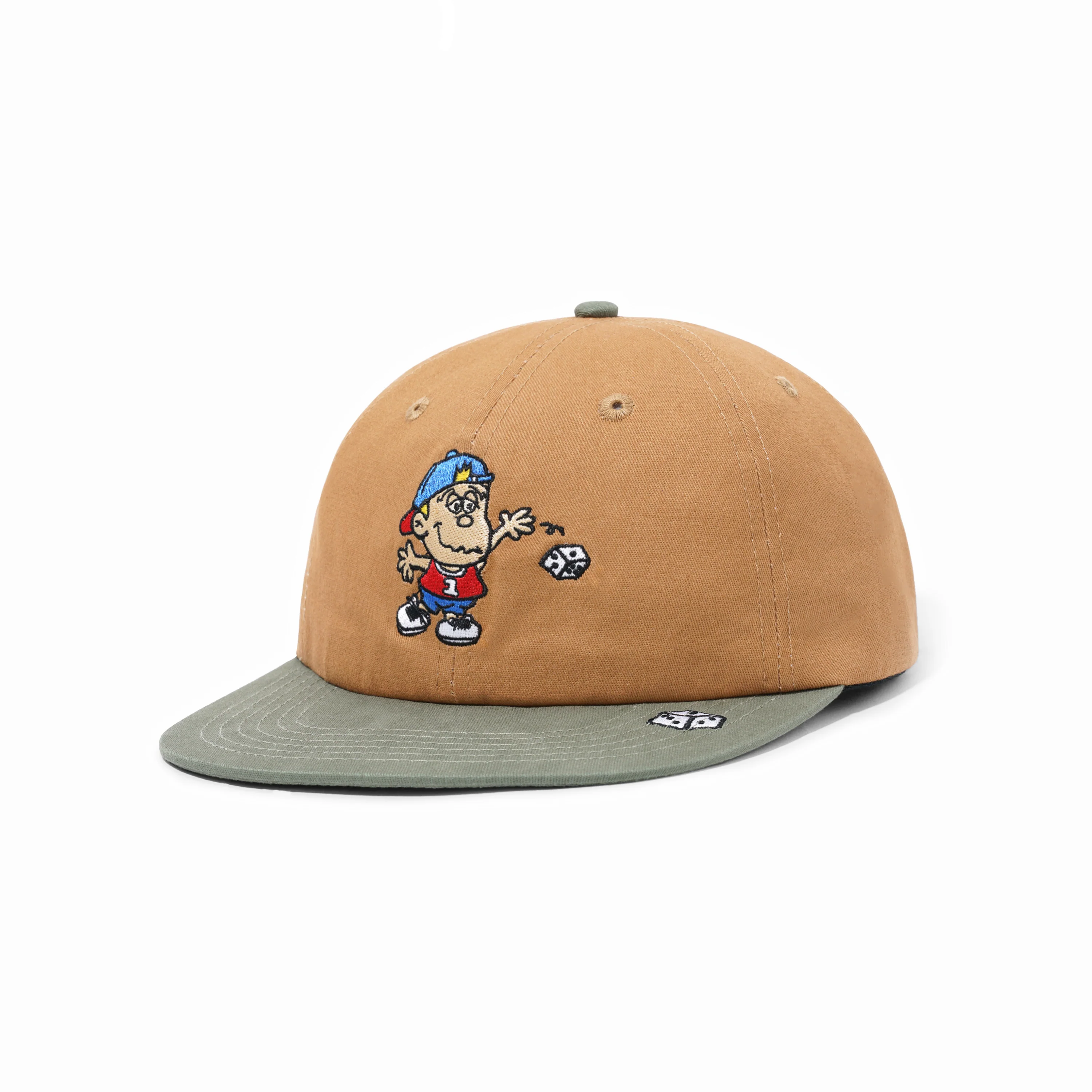 BUTTER GOODS DICE 6 PANEL CAP TAN/FORREST