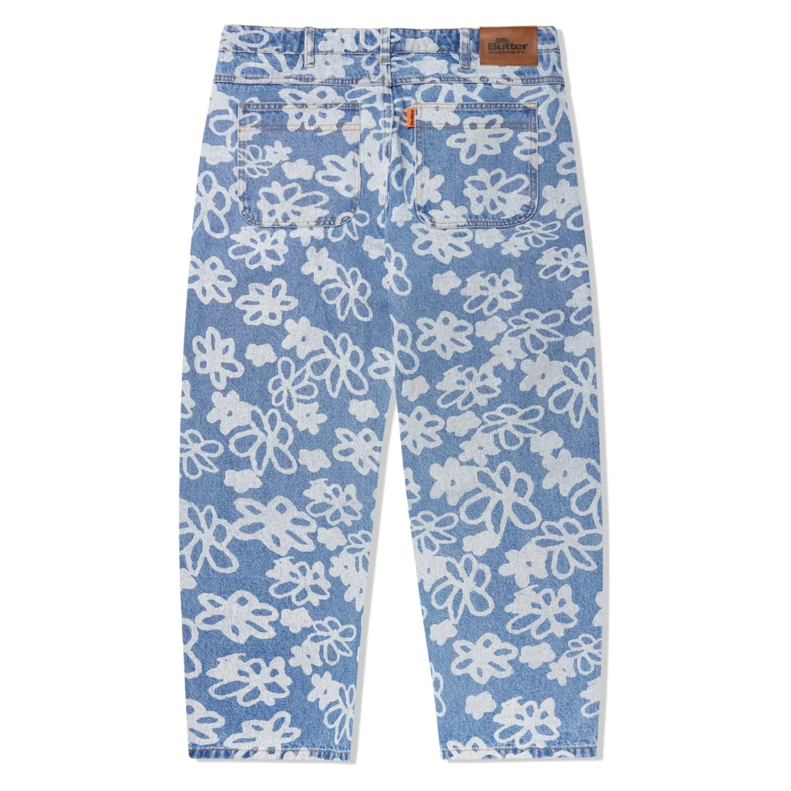 BUTTER GOODS FLOWERS DENIM PANTS WASHED INDIGO - Image 2