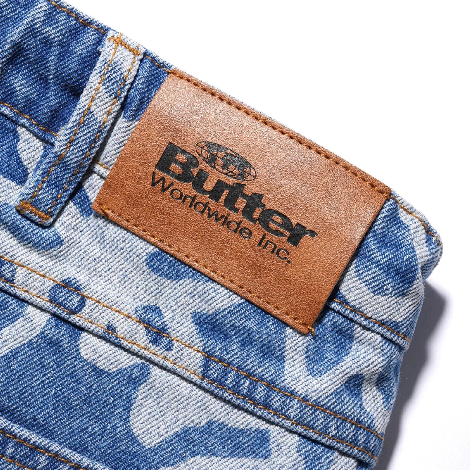 BUTTER GOODS FLOWERS DENIM PANTS WASHED INDIGO - Image 4
