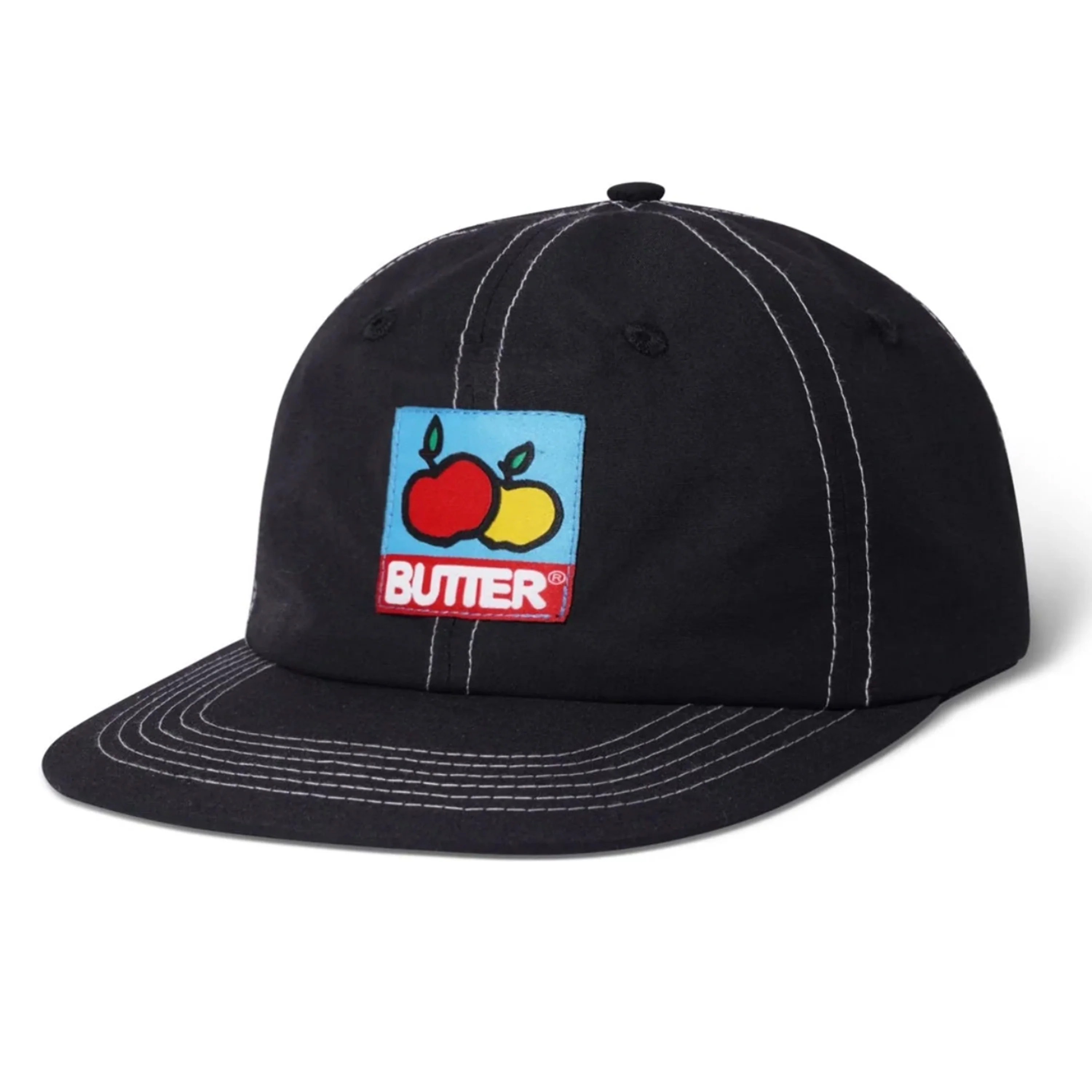 BUTTER GOODS GROVE 6 PANEL HAT BLACK