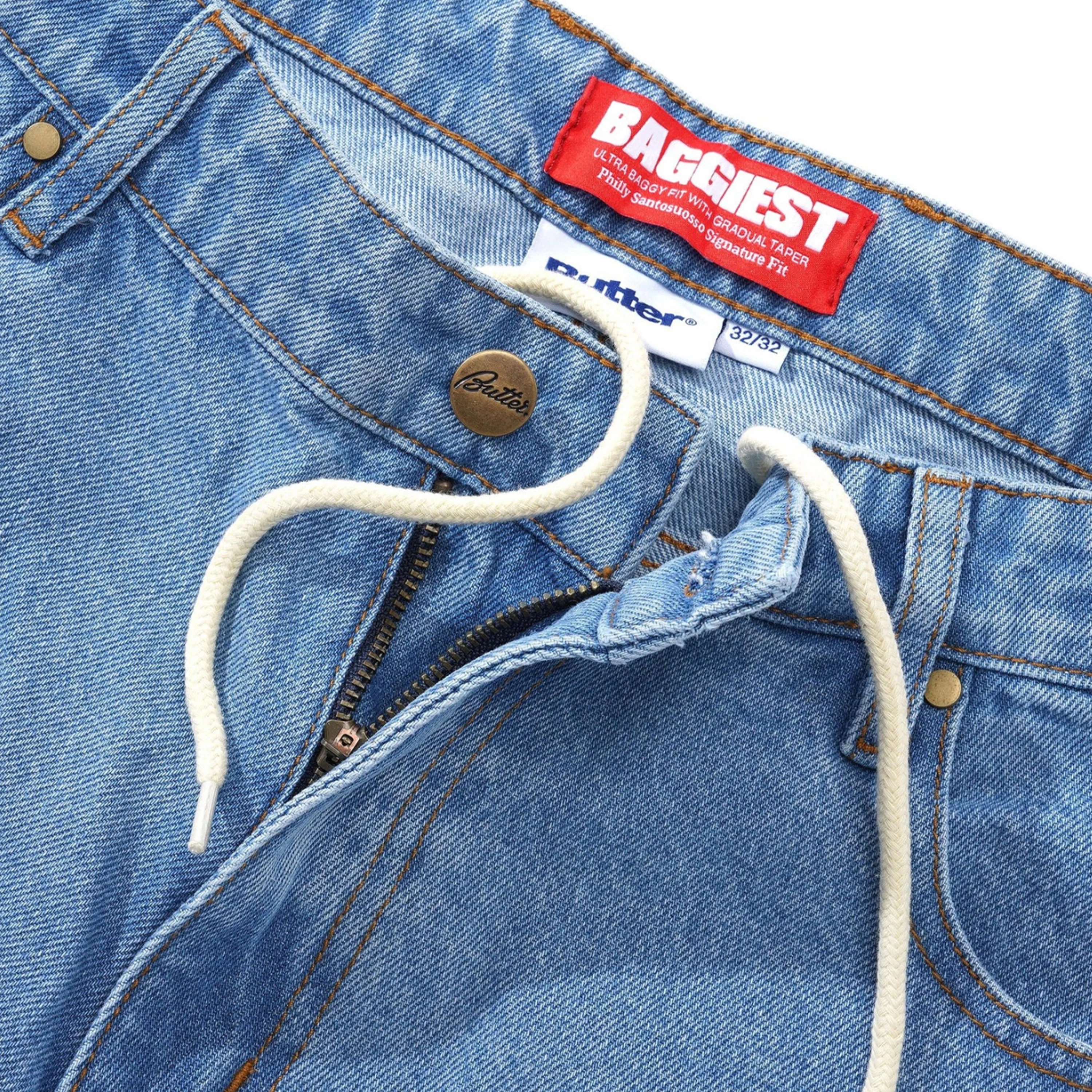 BUTTER GOODS SANTOSUOSSO DENIM PANT WASHED INDIGO - Image 2