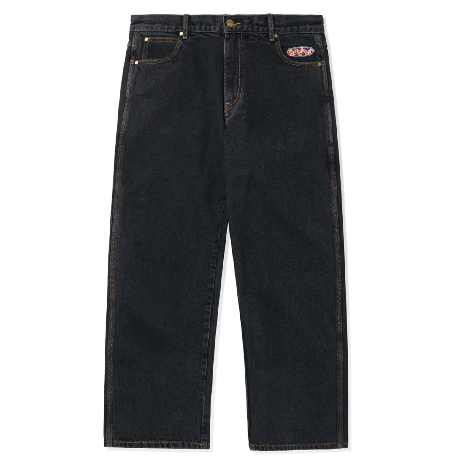BUTTER GOODS SCATTERED DENIM PANTS DARK INDIGO