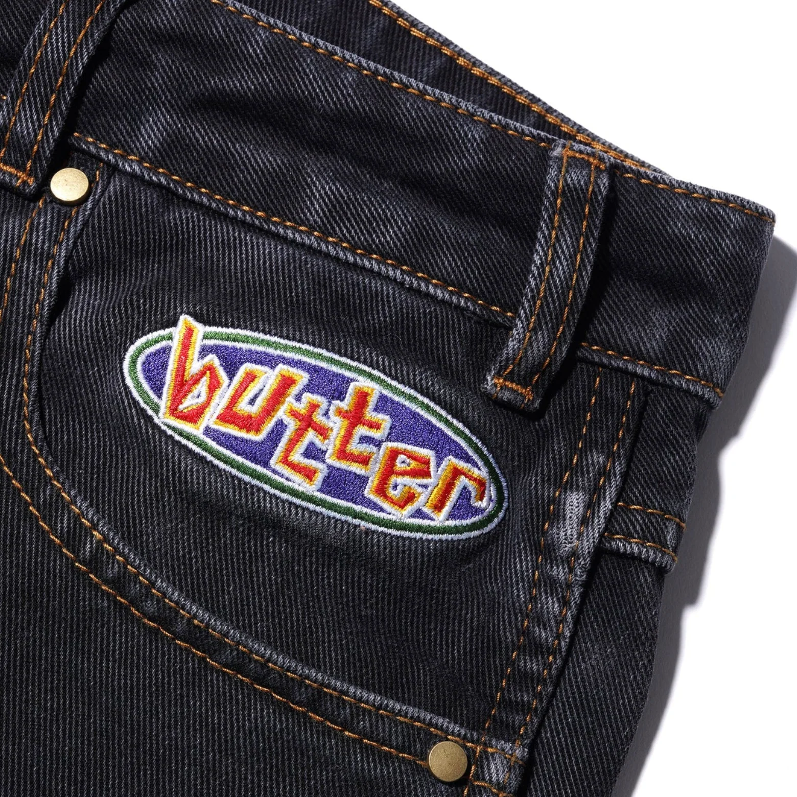 BUTTER GOODS SCATTERED DENIM PANTS DARK INDIGO - Image 3