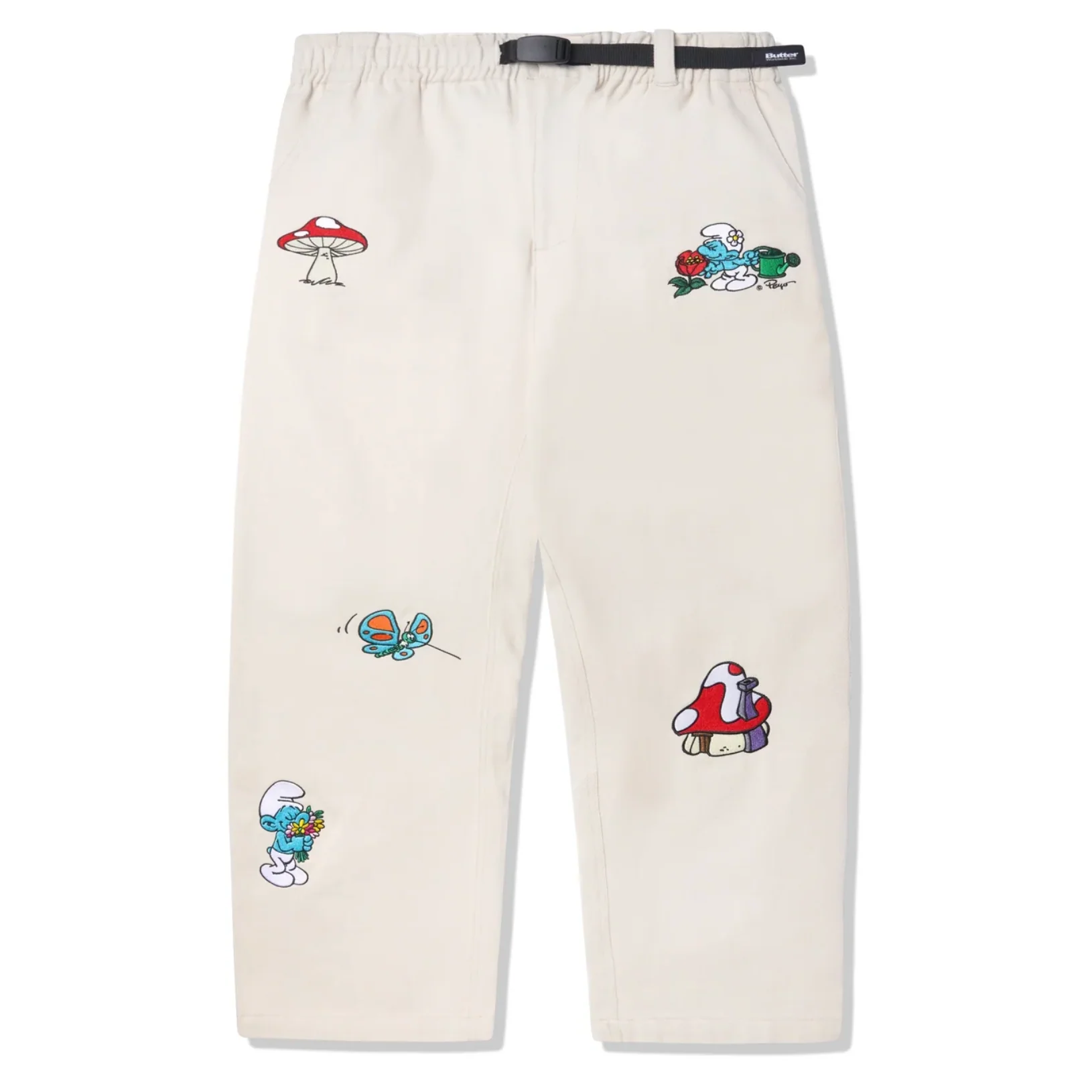 BUTTER GOODS X THE SMURFS FORAGE WIDE LEG PANT NATURAL